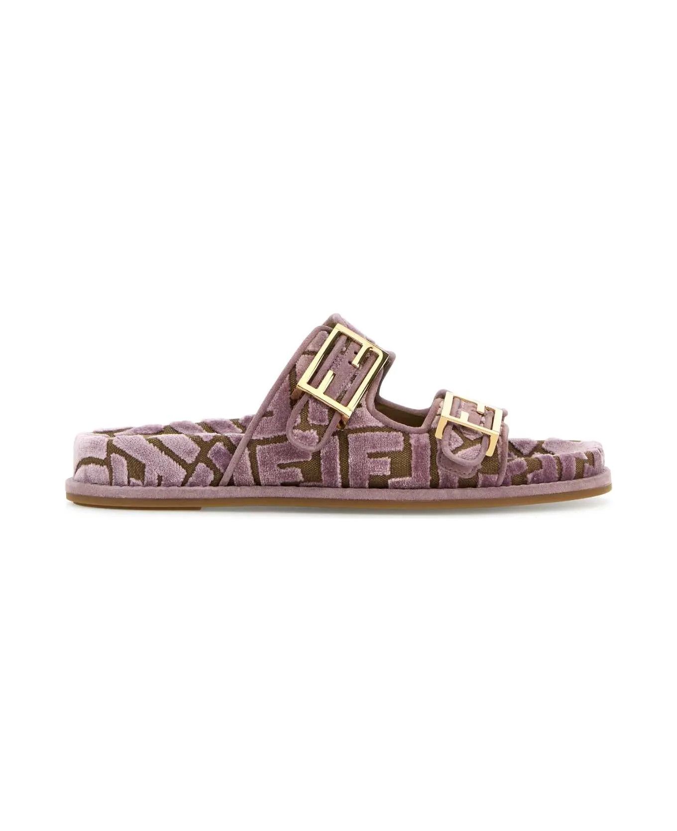 Fendi o1B3y1r0326 Feel Slippers in Pink Size US 8 / IT 38 - 1 Thumbnail
