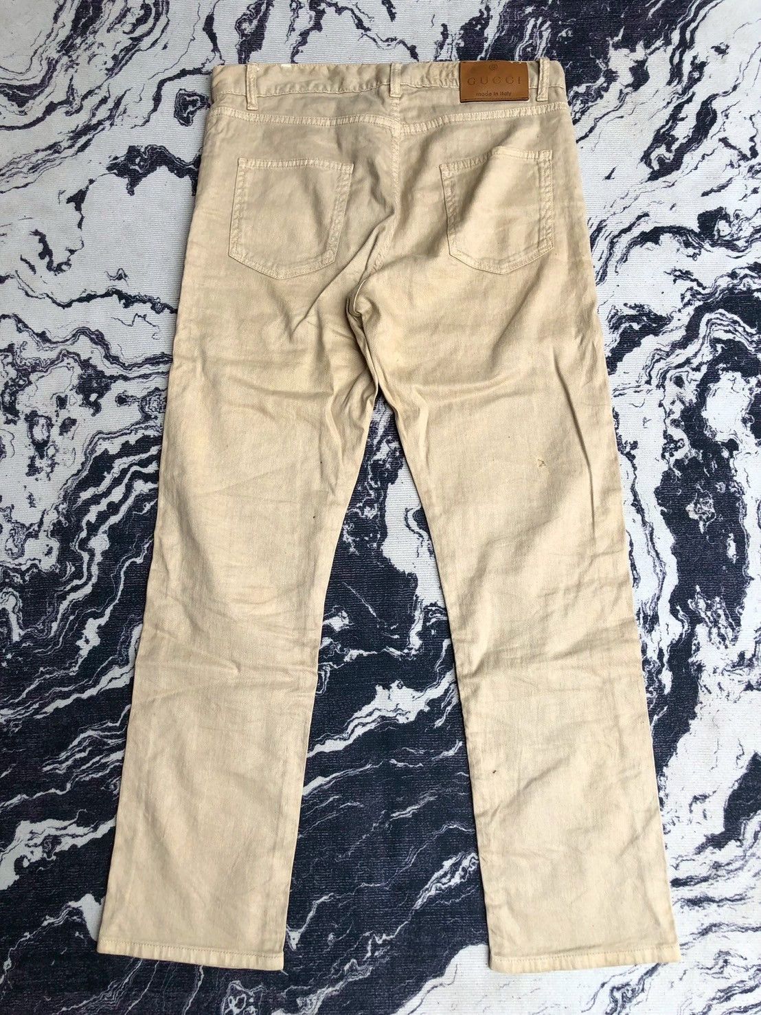 Gucci Gucci Boyfriend Fit Beige Cotton Chino Pants Size US 32 / EU 48 - 2 Thumbnail