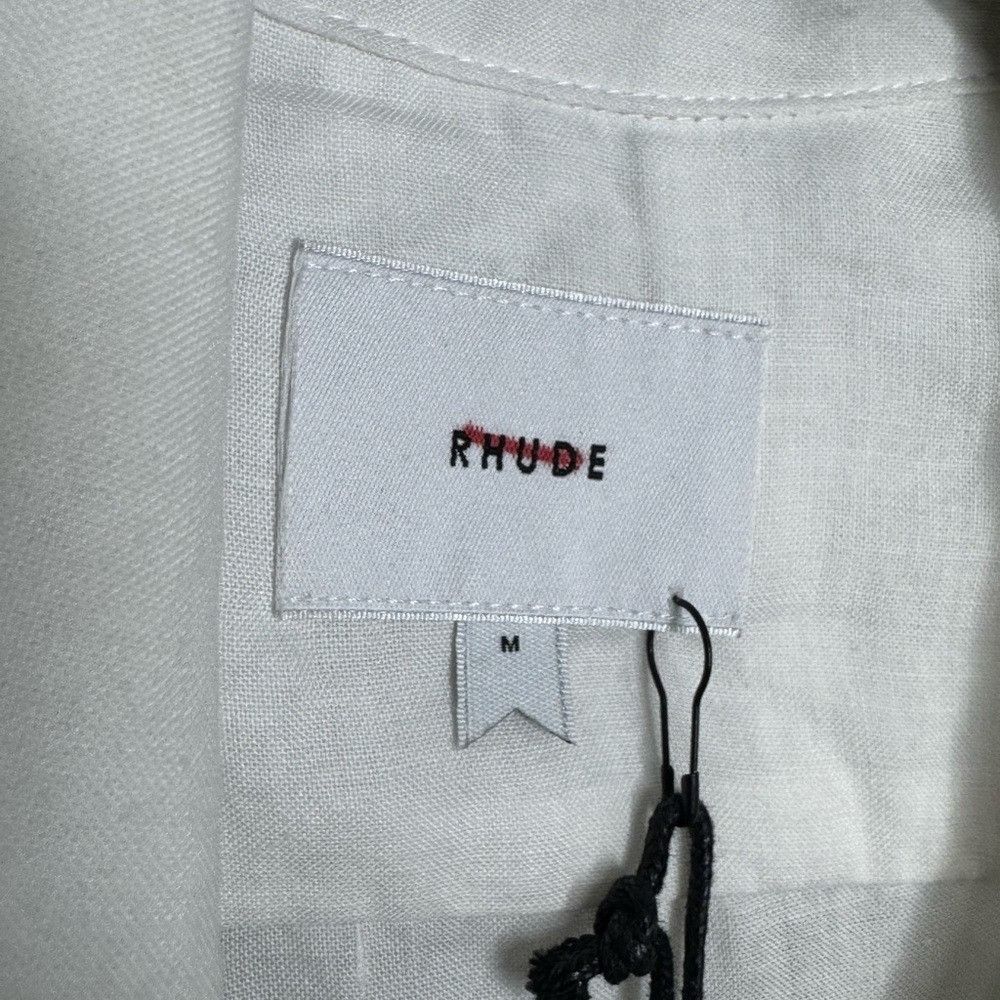 Rhude Rhude Linen Cuban Shirt White Yellow Green Men’s Size Medium Size US M / EU 48-50 / 2 - 3 Thumbnail