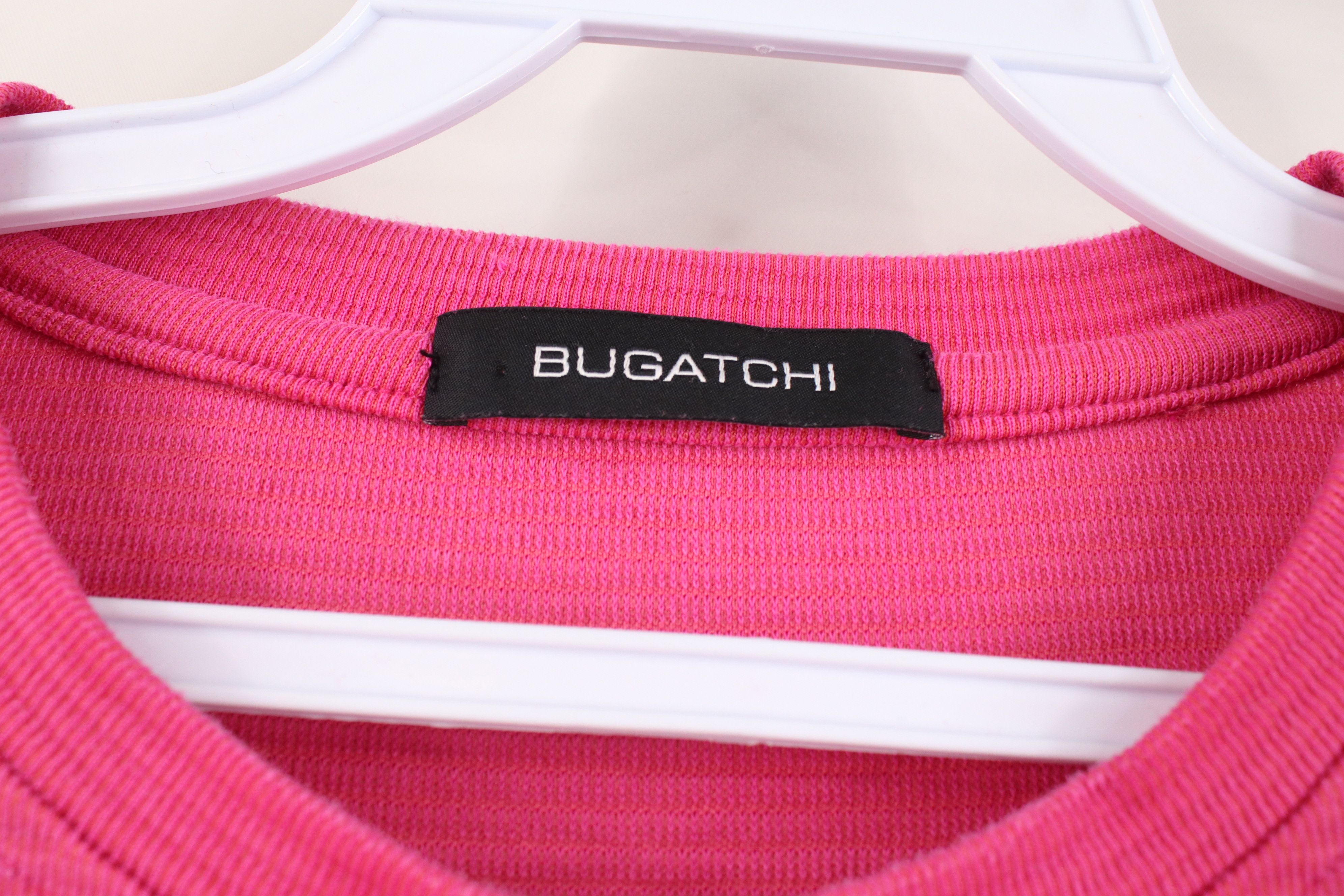 BUGATCHI Bugatchi Blank Faded Thermal Knit Short Sleeve T-Shirt Pink Size US M / EU 48-50 / 2 - 4 Thumbnail