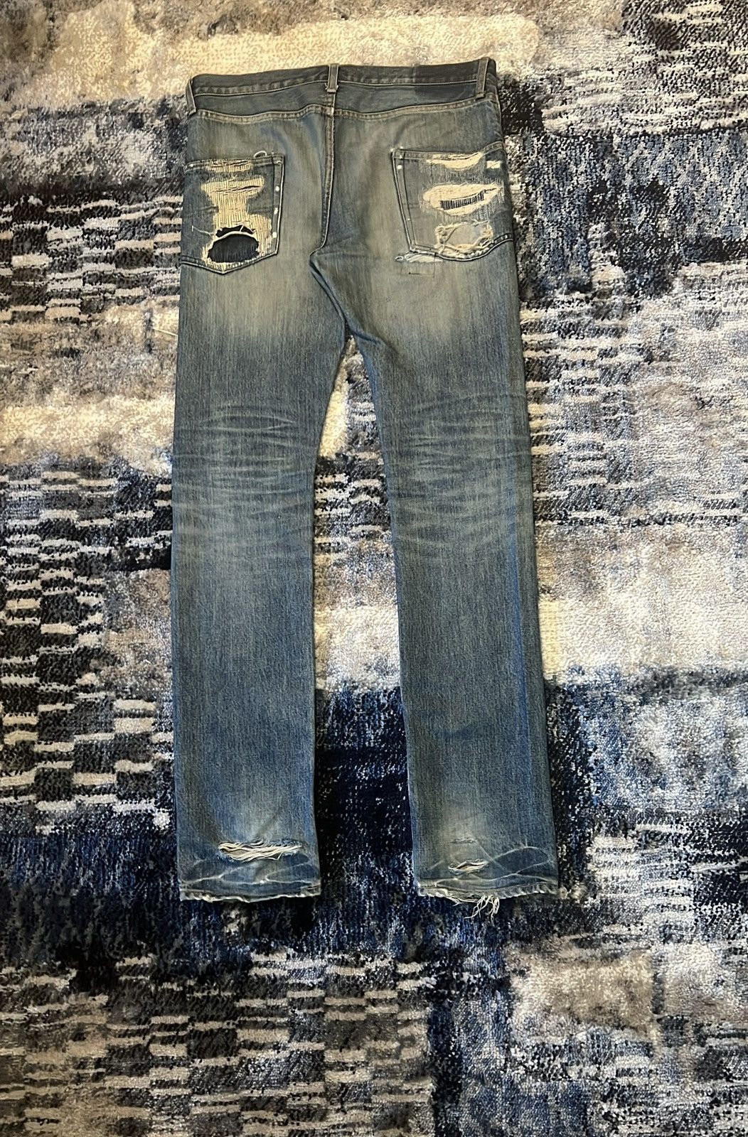 Jun Takahashi × Undercover Undercover AW05 Skull Denim Size US 32 / EU 48 - 2 Thumbnail