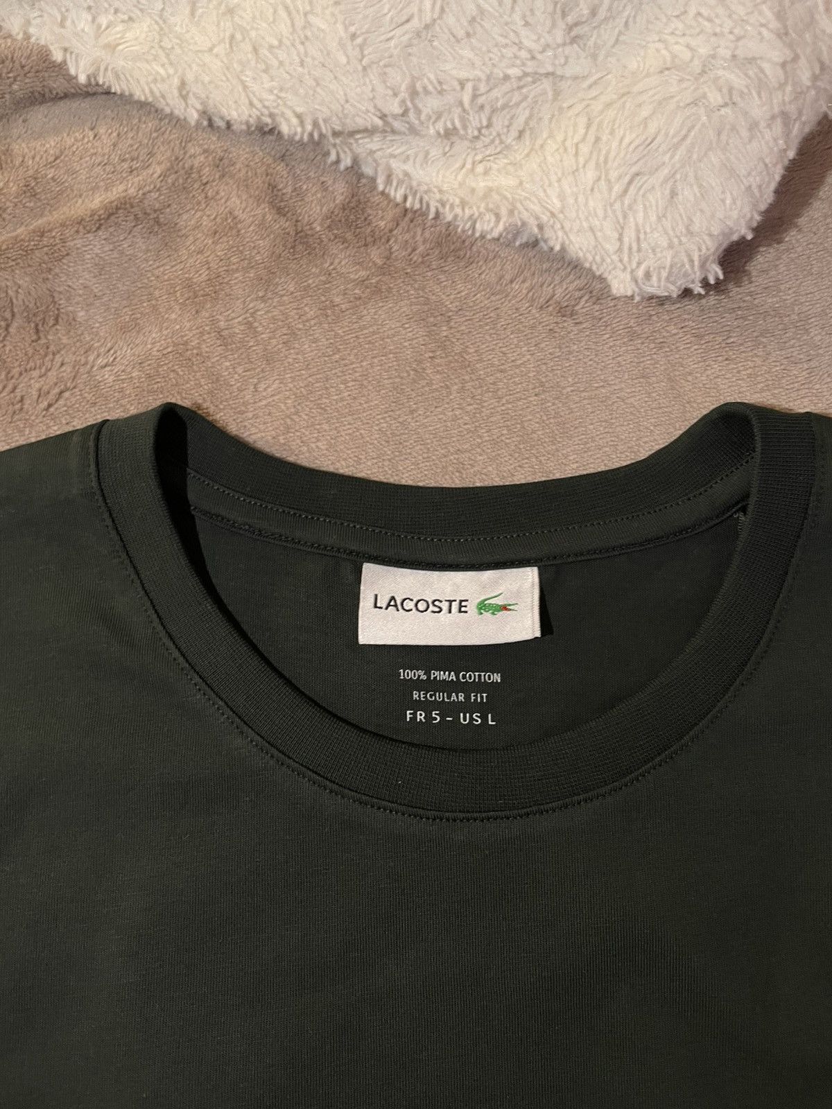Lacoste T-shirt Lacoste Dark Green Size US L / EU 52-54 / 3 - 7 Thumbnail