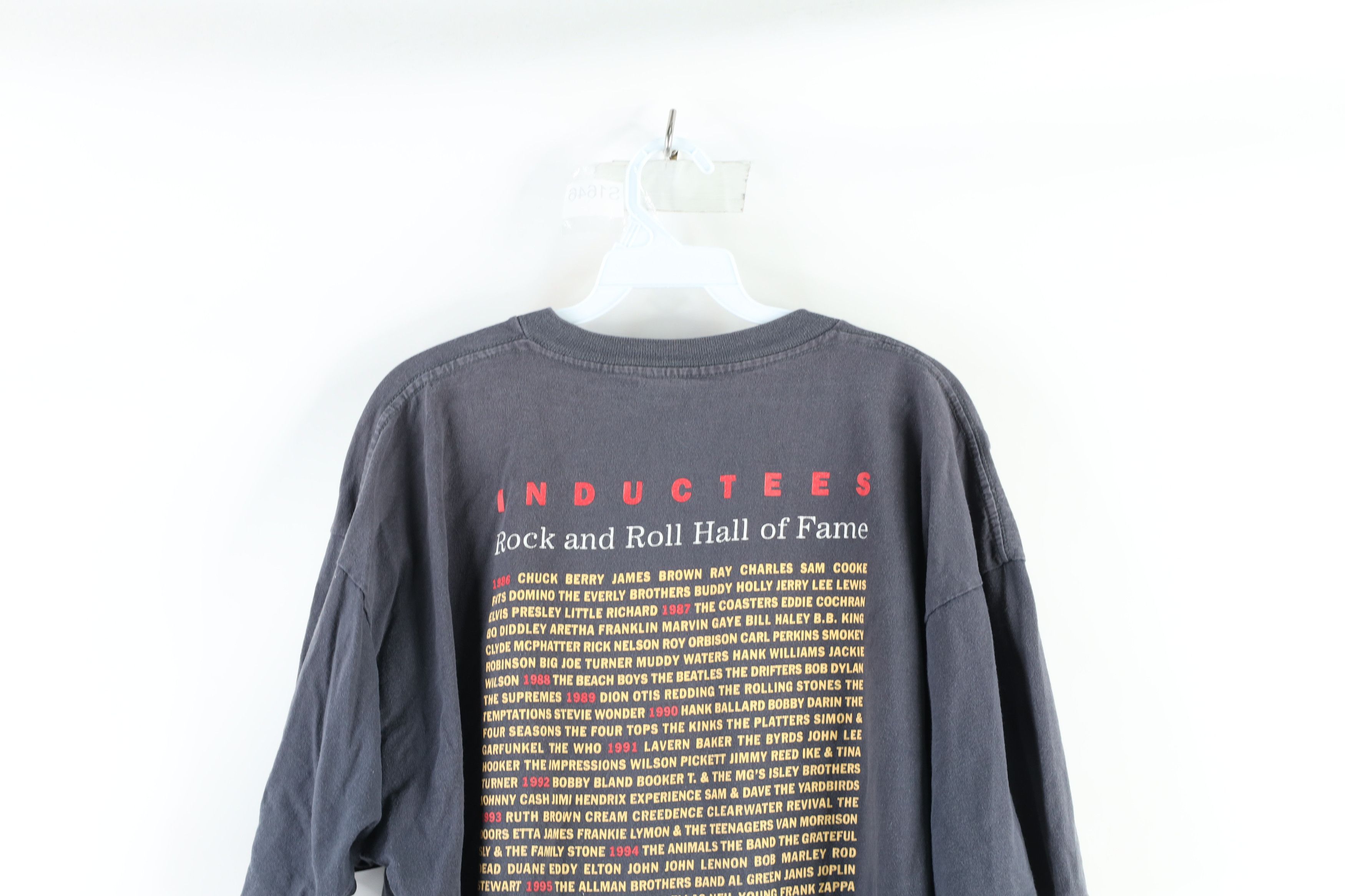 Vintage Vintage 90s Rock N Roll Hall of Fame T-Shirt Gray USA Size US XXL / EU 58 / 5 - 6 Thumbnail
