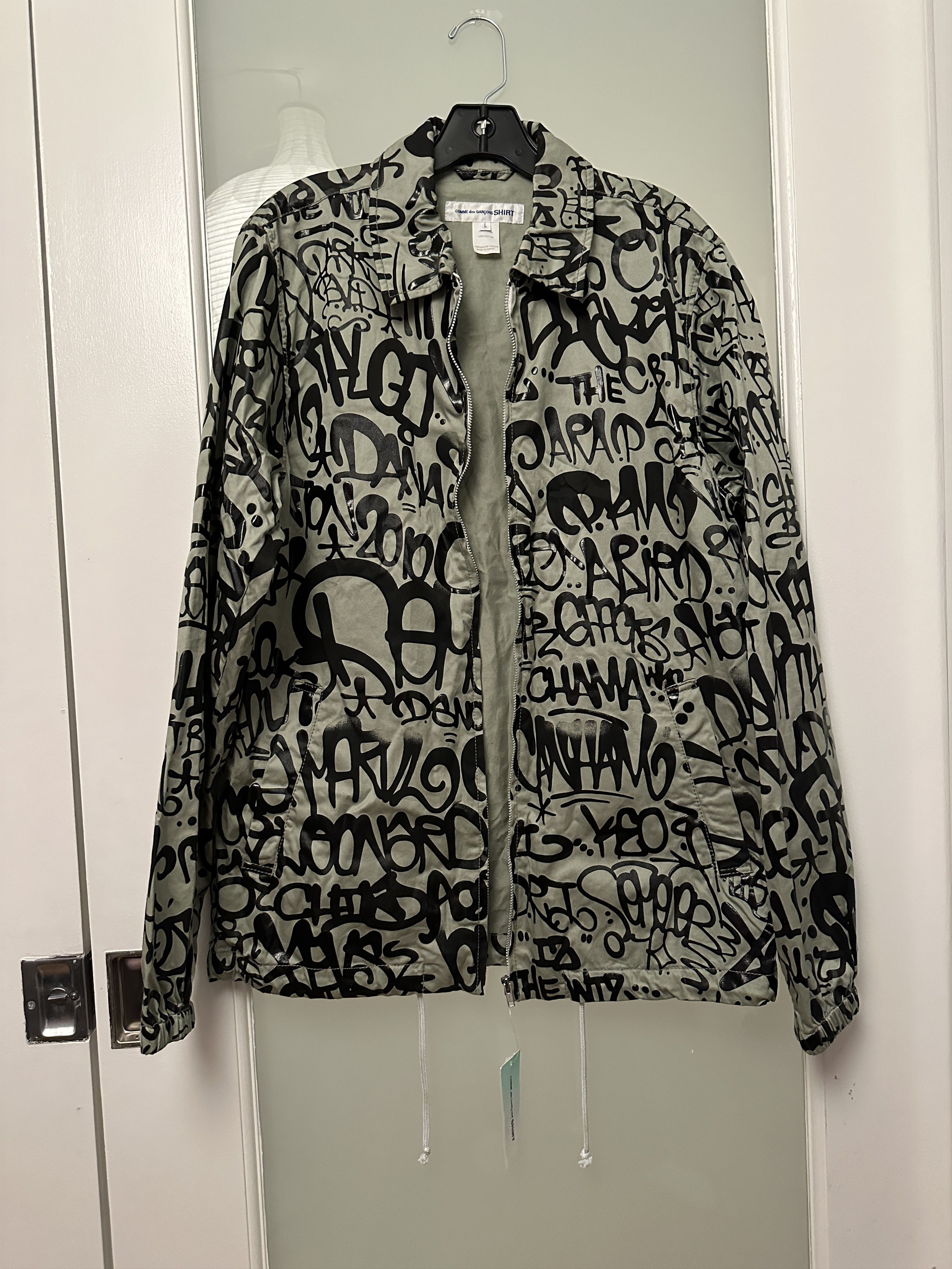 Comme des Garcons SHIRT Graffiti Front Zip Jacket Size US L / EU 52-54 / 3 - 6 Thumbnail