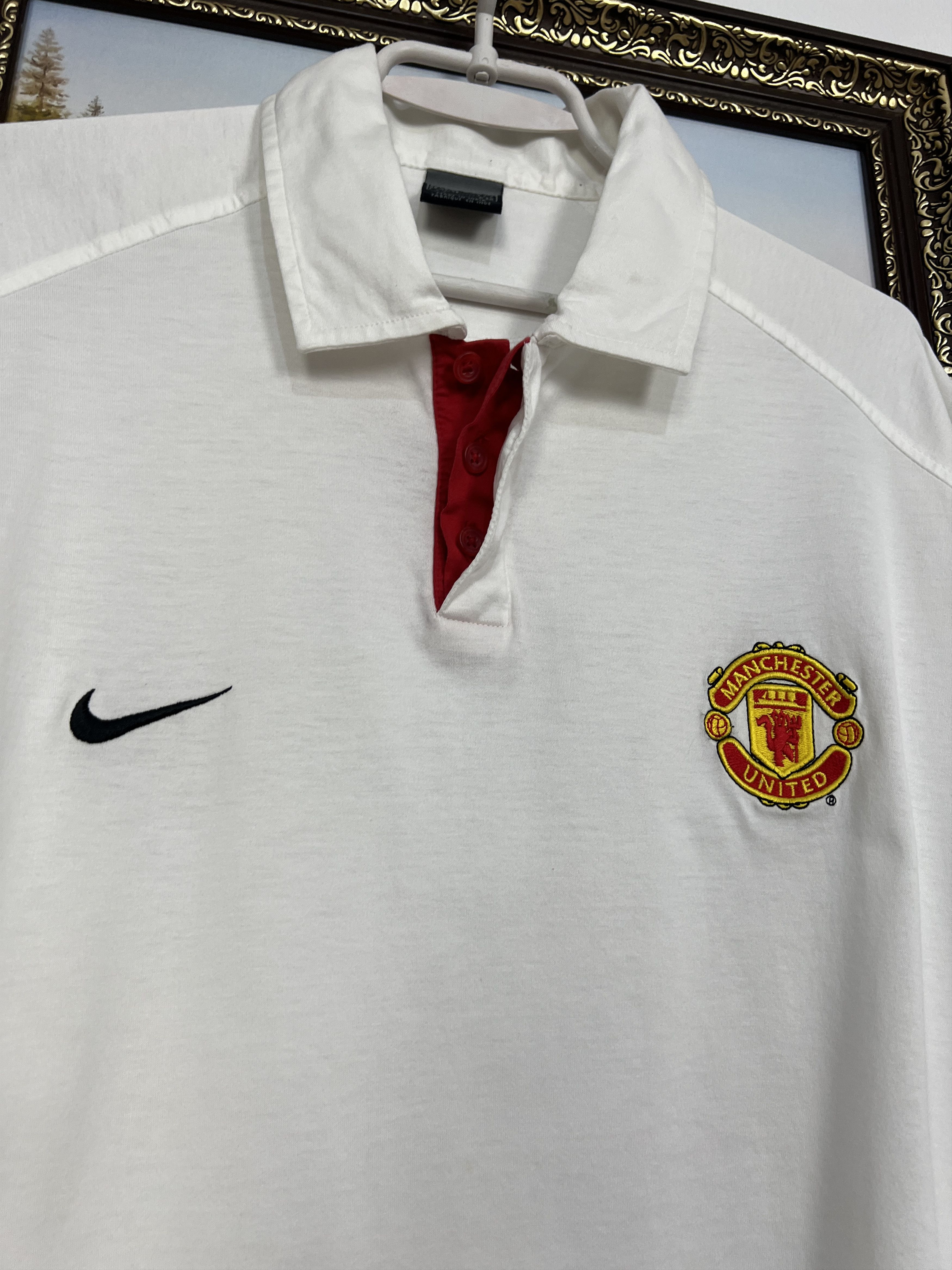 Nike Vintage Manchester United Football Shirt Polo Soccer Jersey Size US XXL / EU 58 / 5 - 3 Thumbnail