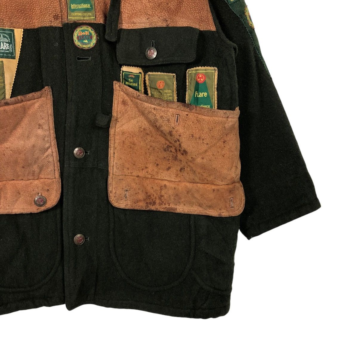 Japanese Brand 🔥VINTAGE BIKER GENUINE LEATHER JACKET FLARE FULL PATCH Size US M / EU 48-50 / 2 - 7 Thumbnail