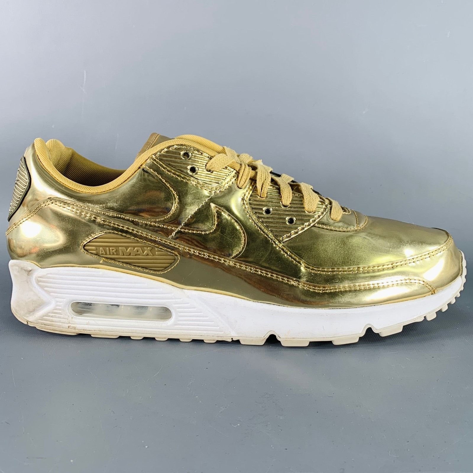 Nike NIKE Size 15.5 Gold Metallic Low Top Sneakers Size US 15 / EU 48 - 2 Thumbnail