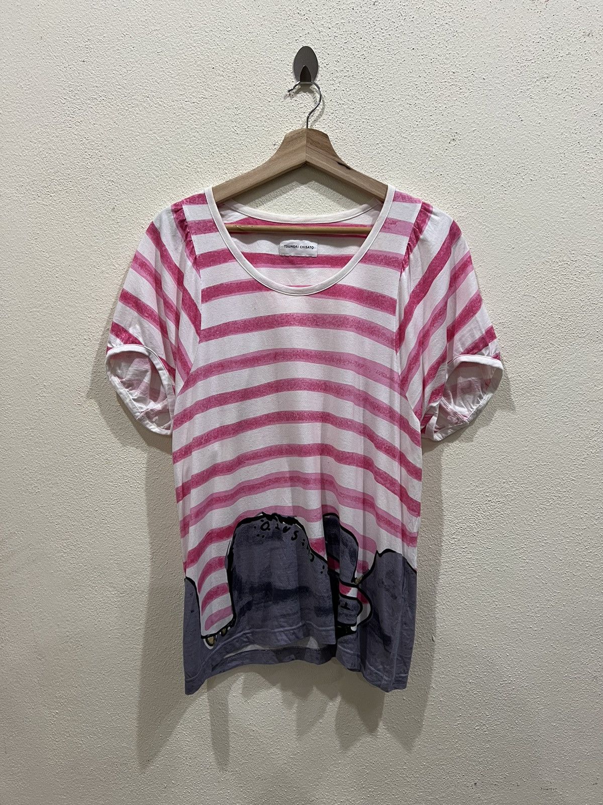 Issey Miyake Tsumori Chisato Striped Tshirt Size L / US 10 / IT 46 - 3 Thumbnail