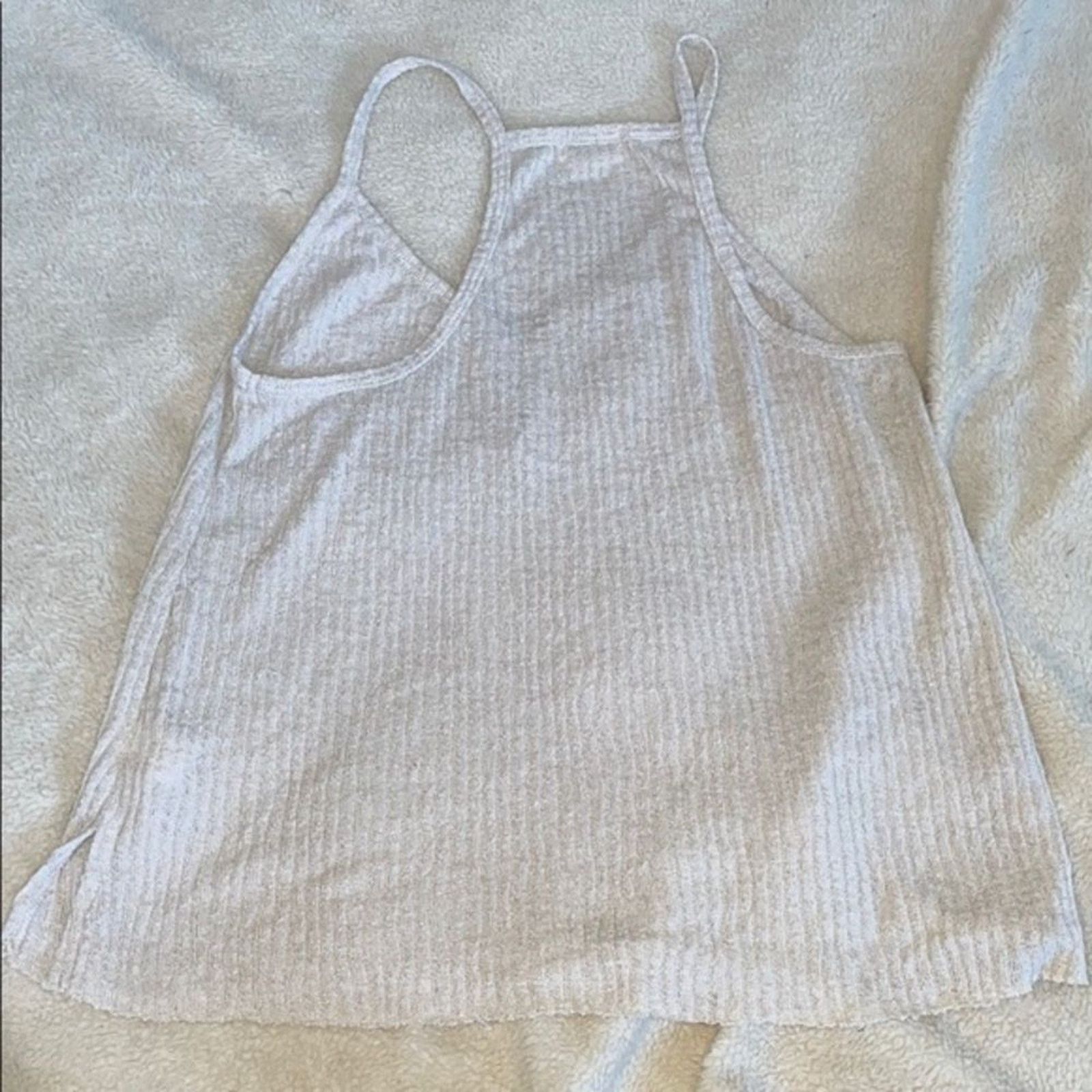 Other Project Social T Ribbed V-Neck Tank Top in Light Tan | Sz M Size M / US 6-8 / IT 42-44 - 6 Thumbnail