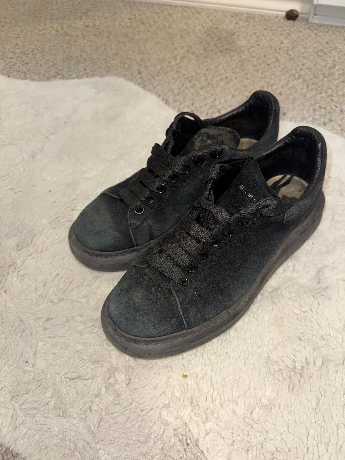 Alexander McQueen Alexander McQueen All Black Suede Sneakers Size US 8.5 / EU 41-42 - 1 Thumbnail