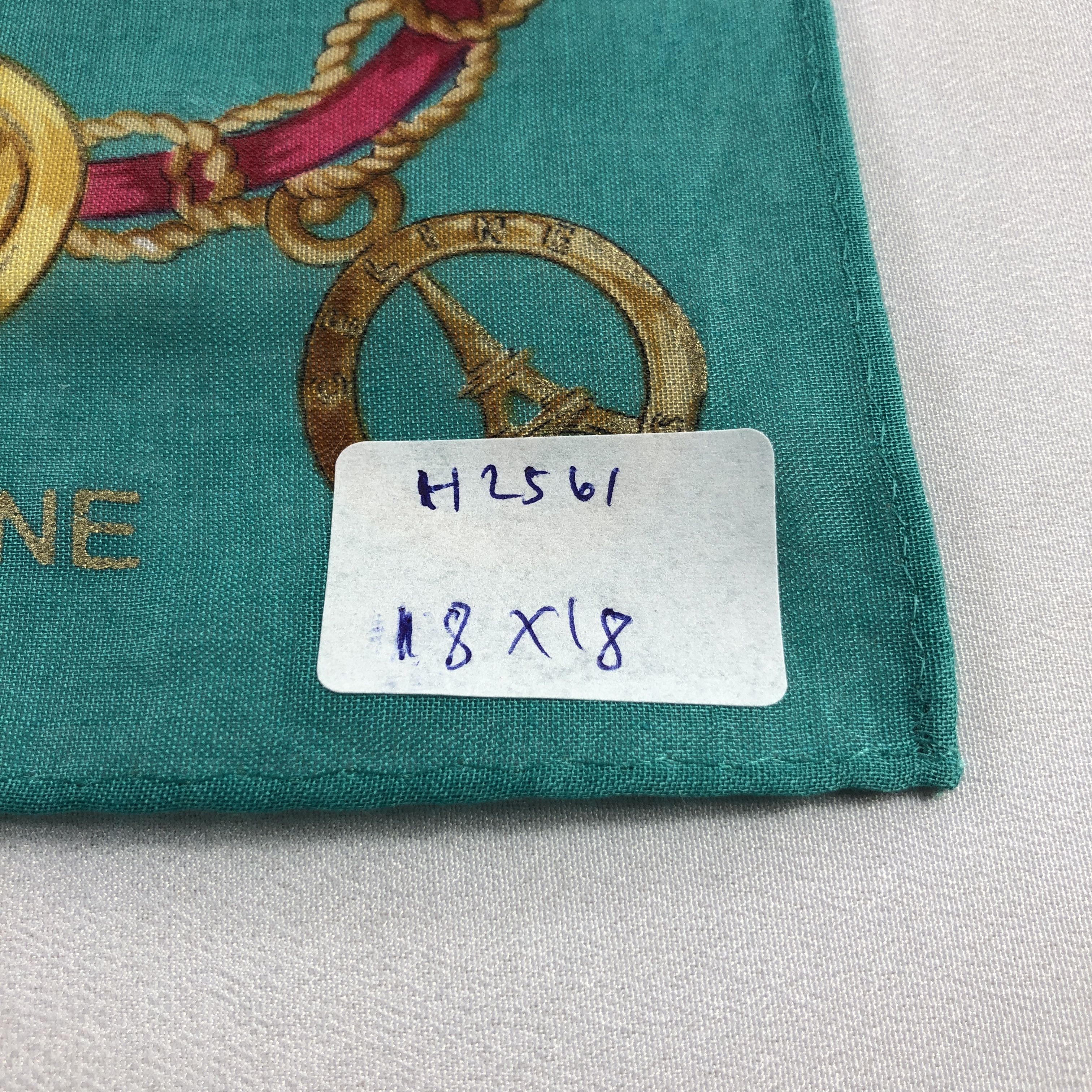 Vintage Celine Chains Handkerchief Neckerchief Bandana H2561 Size ONE SIZE - 5 Thumbnail