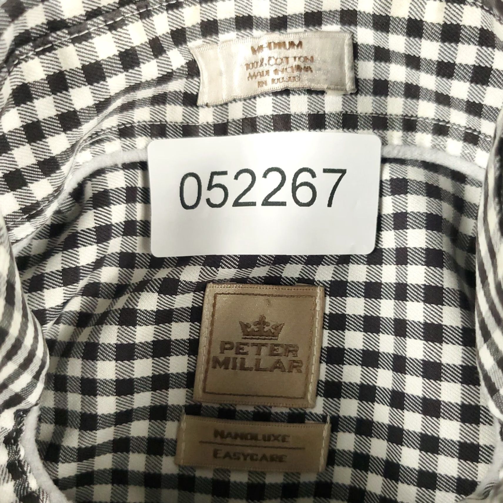 Peter Millar Peter Millar Shirt Mens Medium Black Check Button-Up Long Sleeve Casual Business Formal Travel 90s? Size US M / EU 48-50 / 2 - 7 Thumbnail