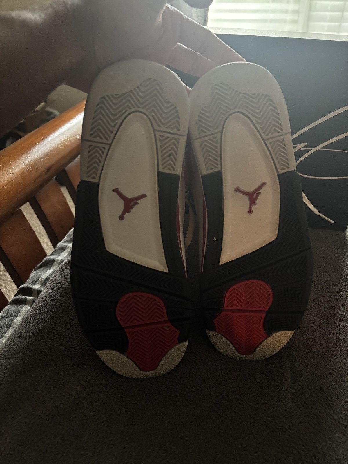 Jordan Brand Air Jordan 4 Retro Red Cement Size US 10 / EU 43 - 4 Thumbnail