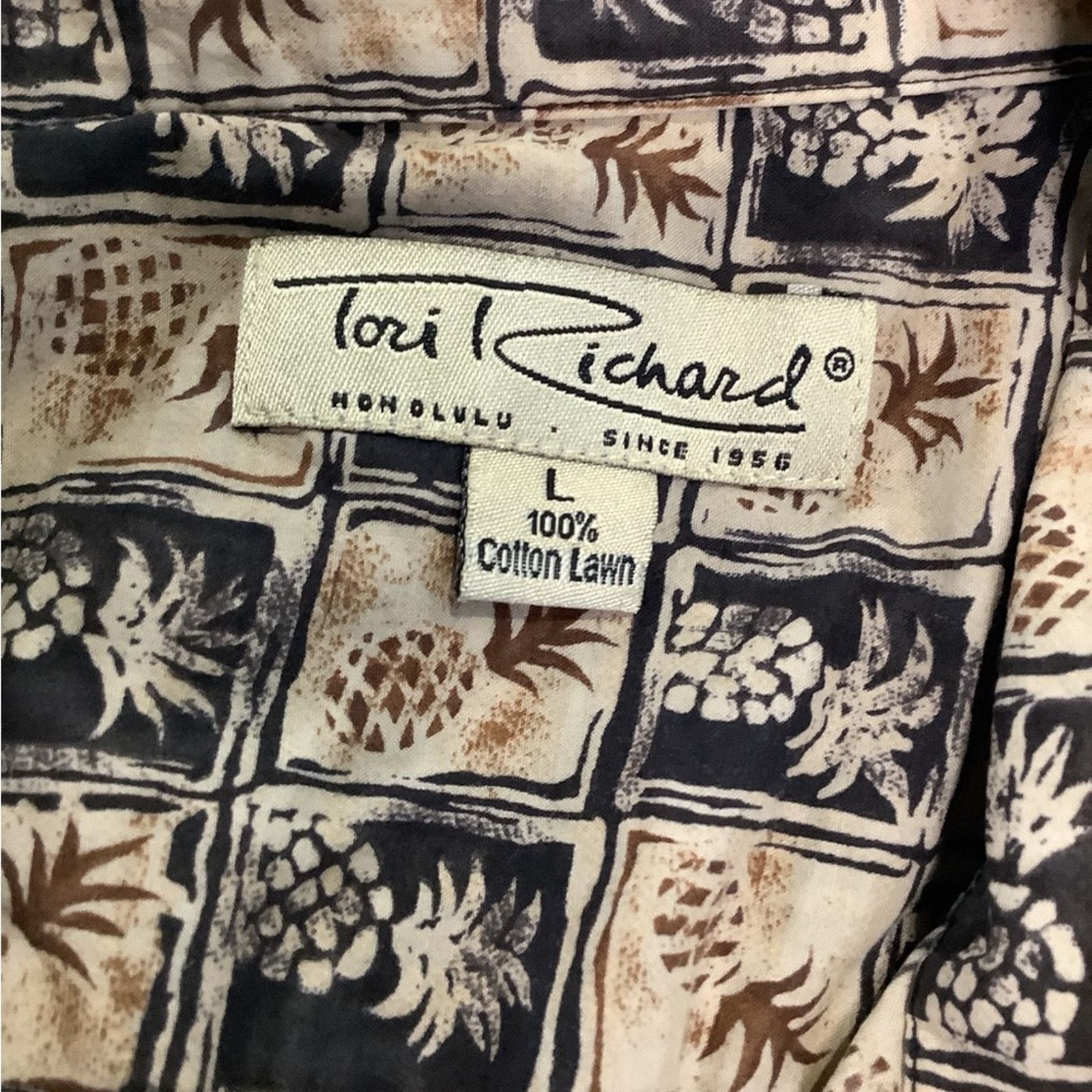 Tori Richard Tori Richard Pineapple Print Hawaiian Shirt Size US L / EU 52-54 / 3 - 3 Thumbnail