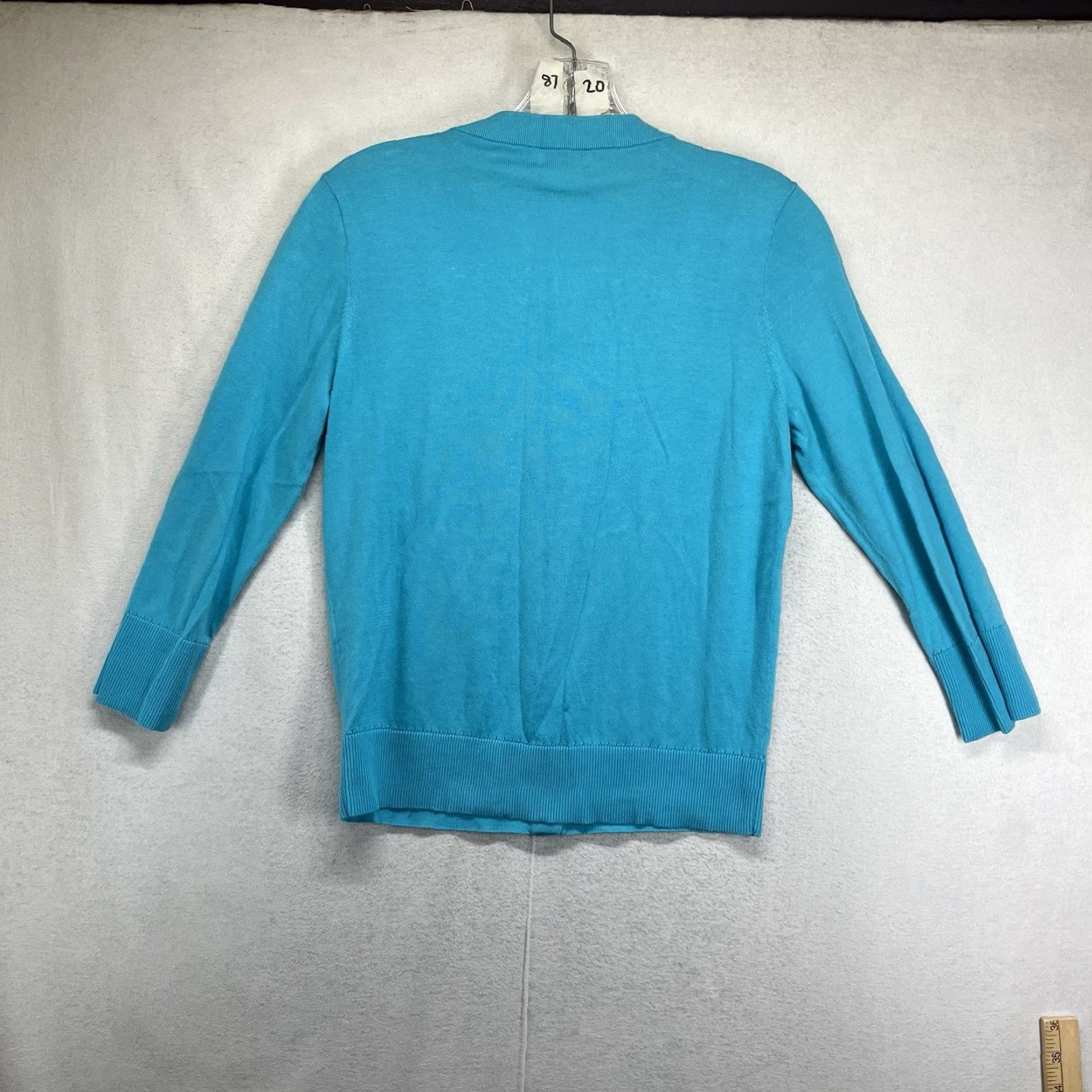 Vintage VINTAGE Kate Spade Women's Top Cotton Long Sleeve Beaded Button Up Small Hole Casual Blue 90s Size S / US 4 / IT 40 - 2 Thumbnail