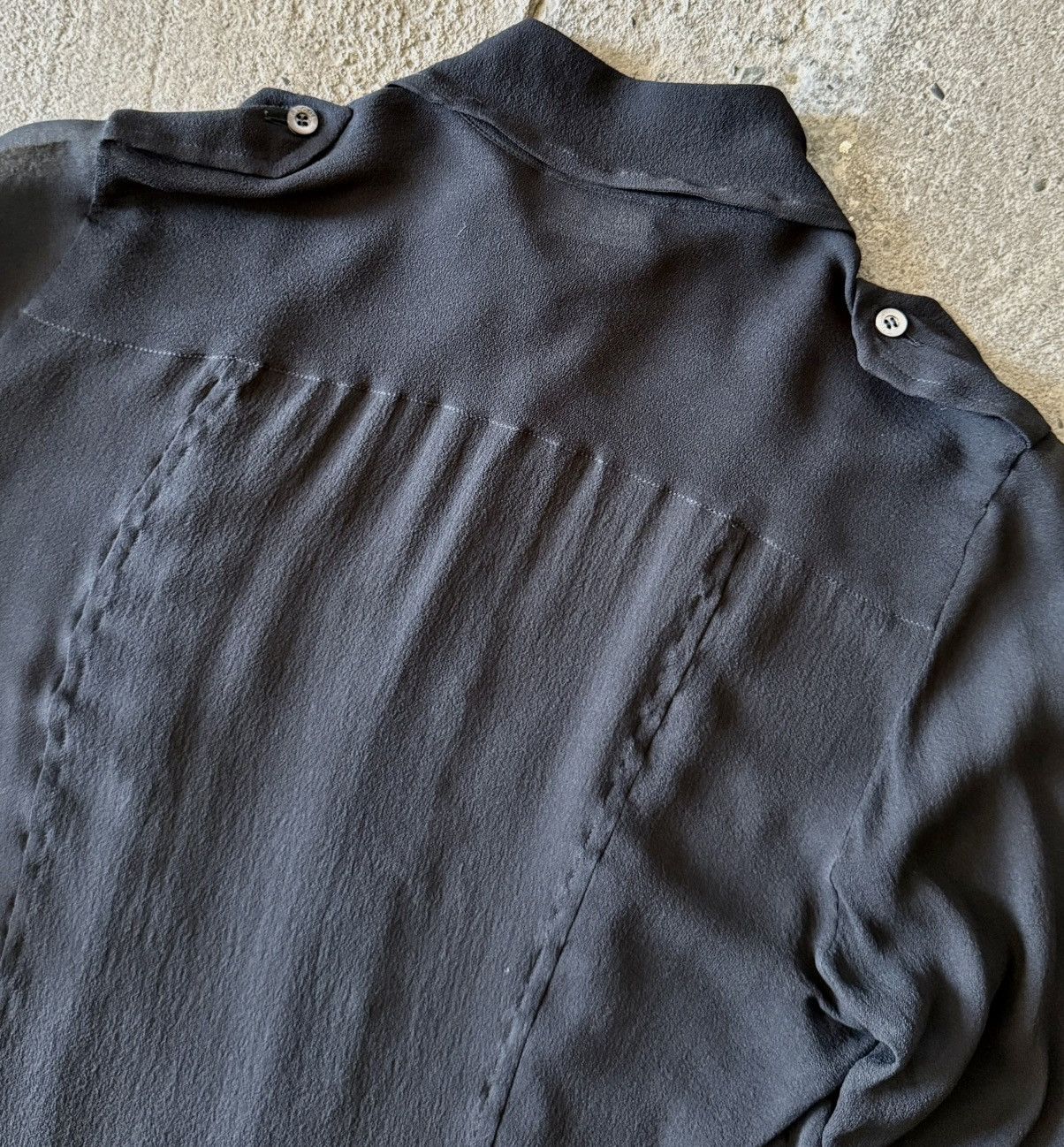Gucci Gucci - Tom Ford - Fall 1996 - Sheer Silk with Epaulettes Size S / US 4 / IT 40 - 11 Thumbnail