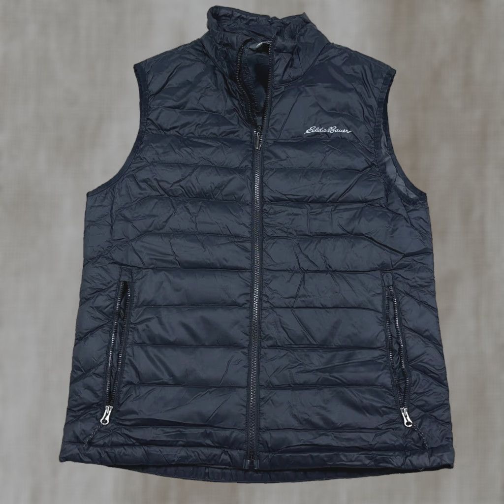 Eddie Bauer Eddie Bauer Puffer Vest Men Small Black Nylon Down Fill Vest Hiking Outdoor Jacket Size US S / EU 44-46 / 1 - 1 Thumbnail