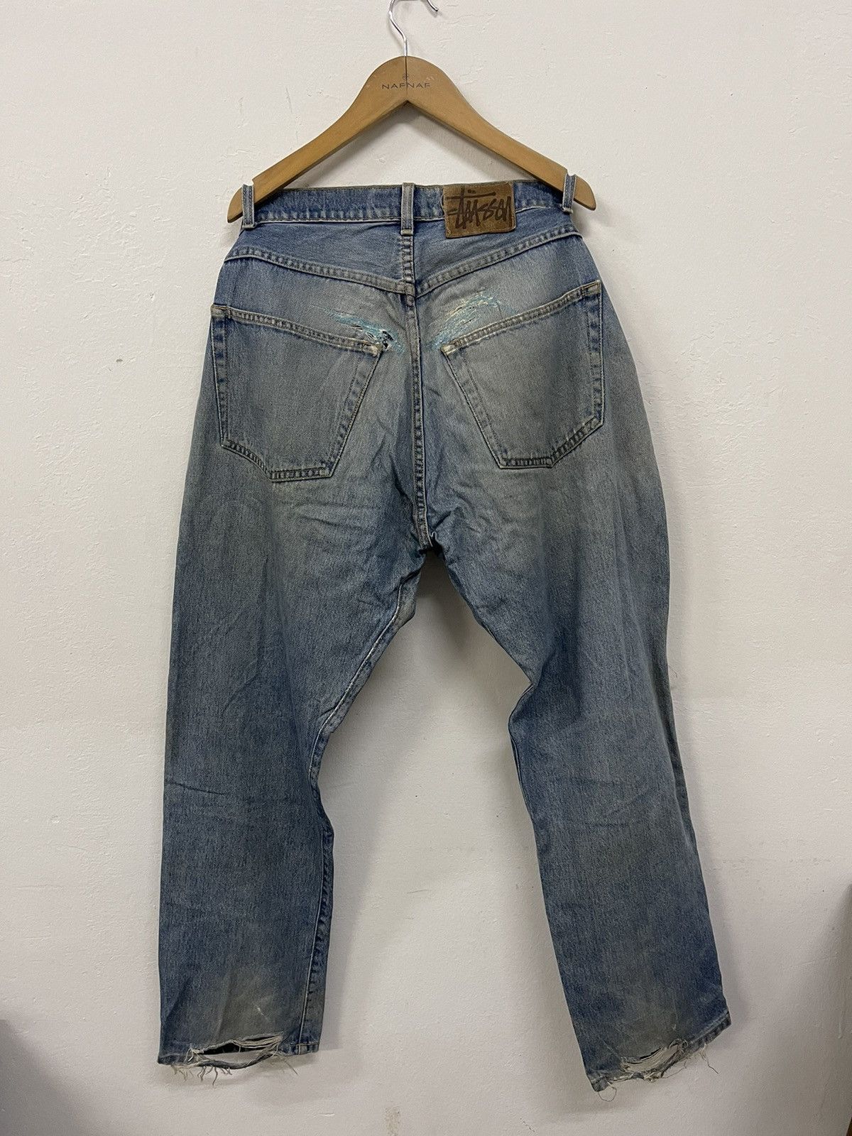 Stussy Stussy Made In USA grunge distressed denim Size US 33 - 2 Thumbnail