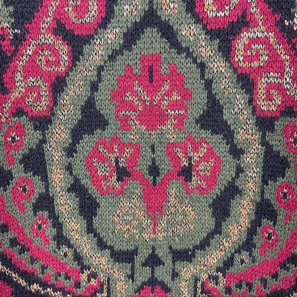 Other × Vintage Vtg Jeanne Pierre Black Wool Blend Jacquard Sweater Size M Size M / US 6-8 / IT 42-44 - 4 Thumbnail