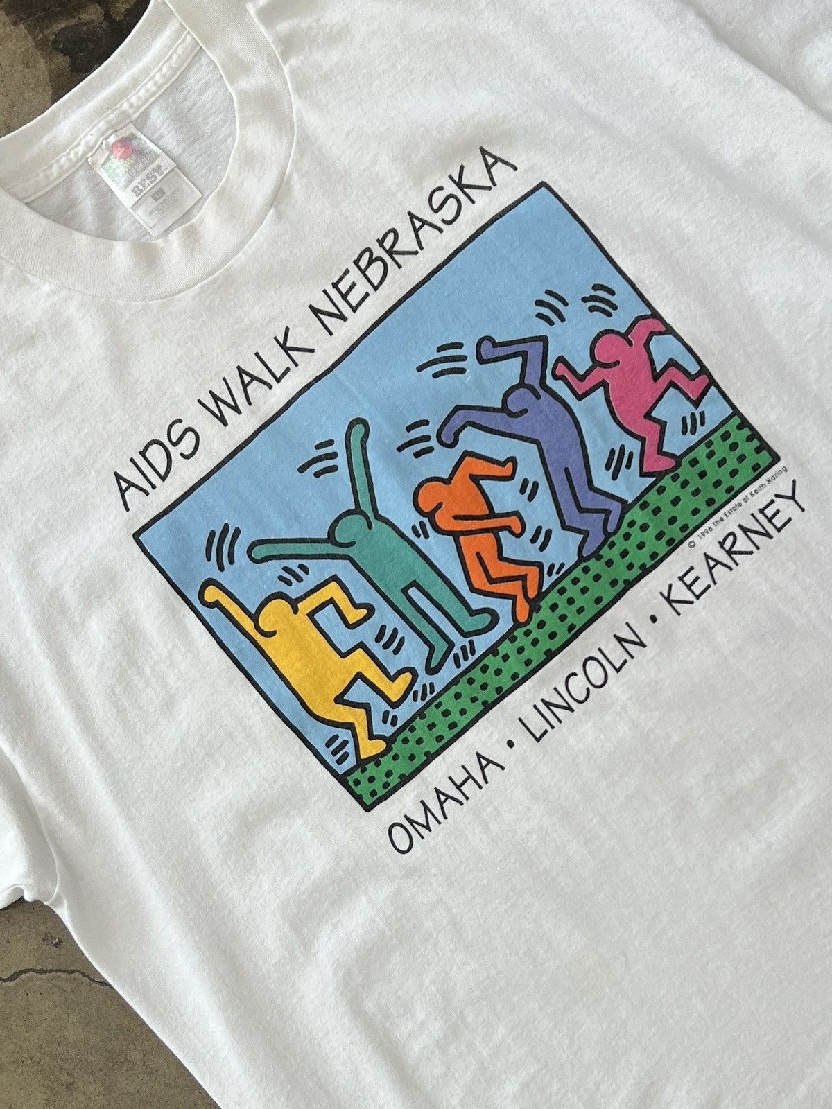 Vintage Vintage 1996 Kieth Haring AIDS Art Social Justice Tee XL Size US XL / EU 56 / 4 - 1 Thumbnail