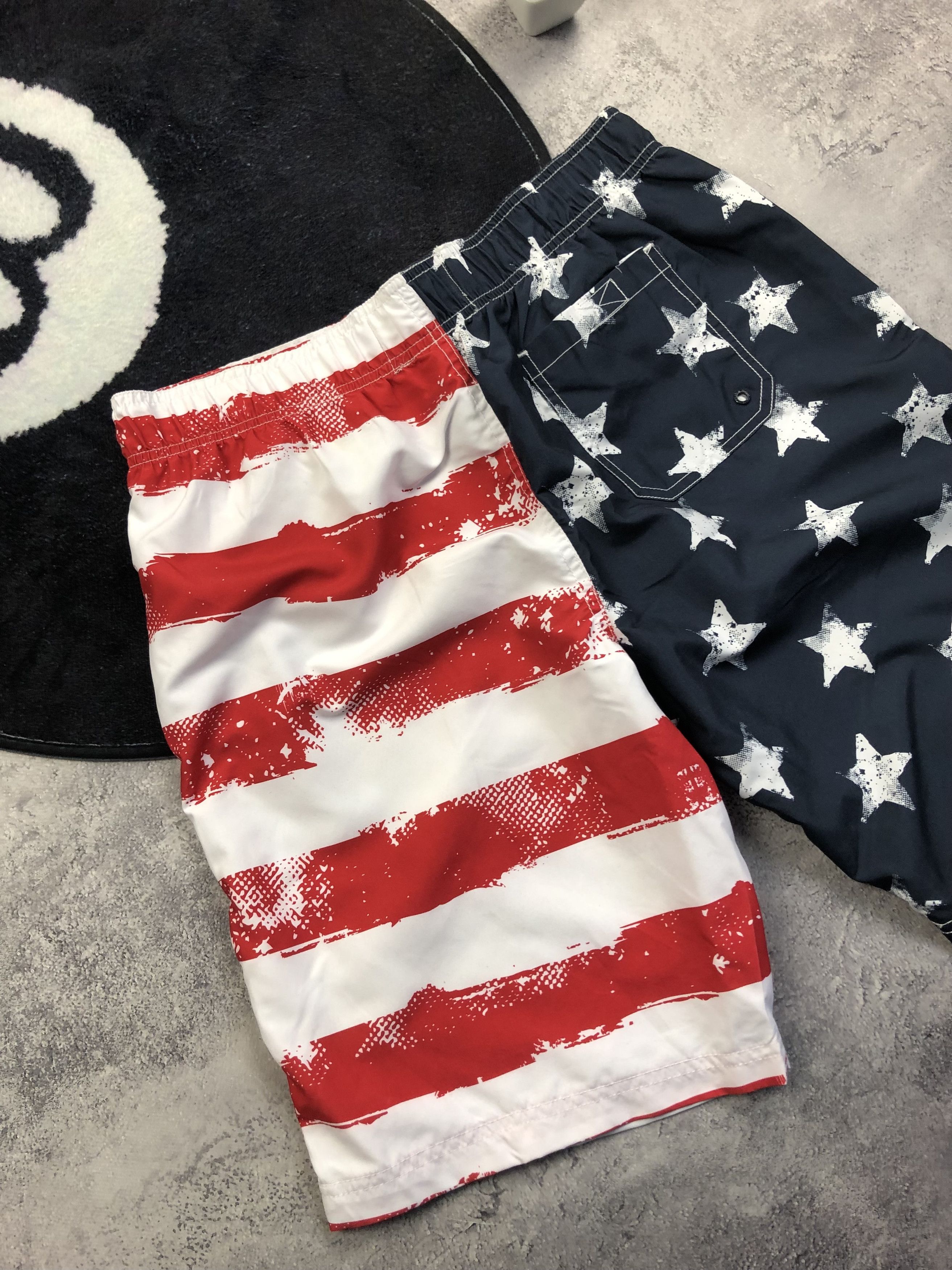 Other AMERICAN FLAG Style Big Logo Hype Streetwear Y2k Swim Shorts Size US 32 / EU 48 - 11 Thumbnail