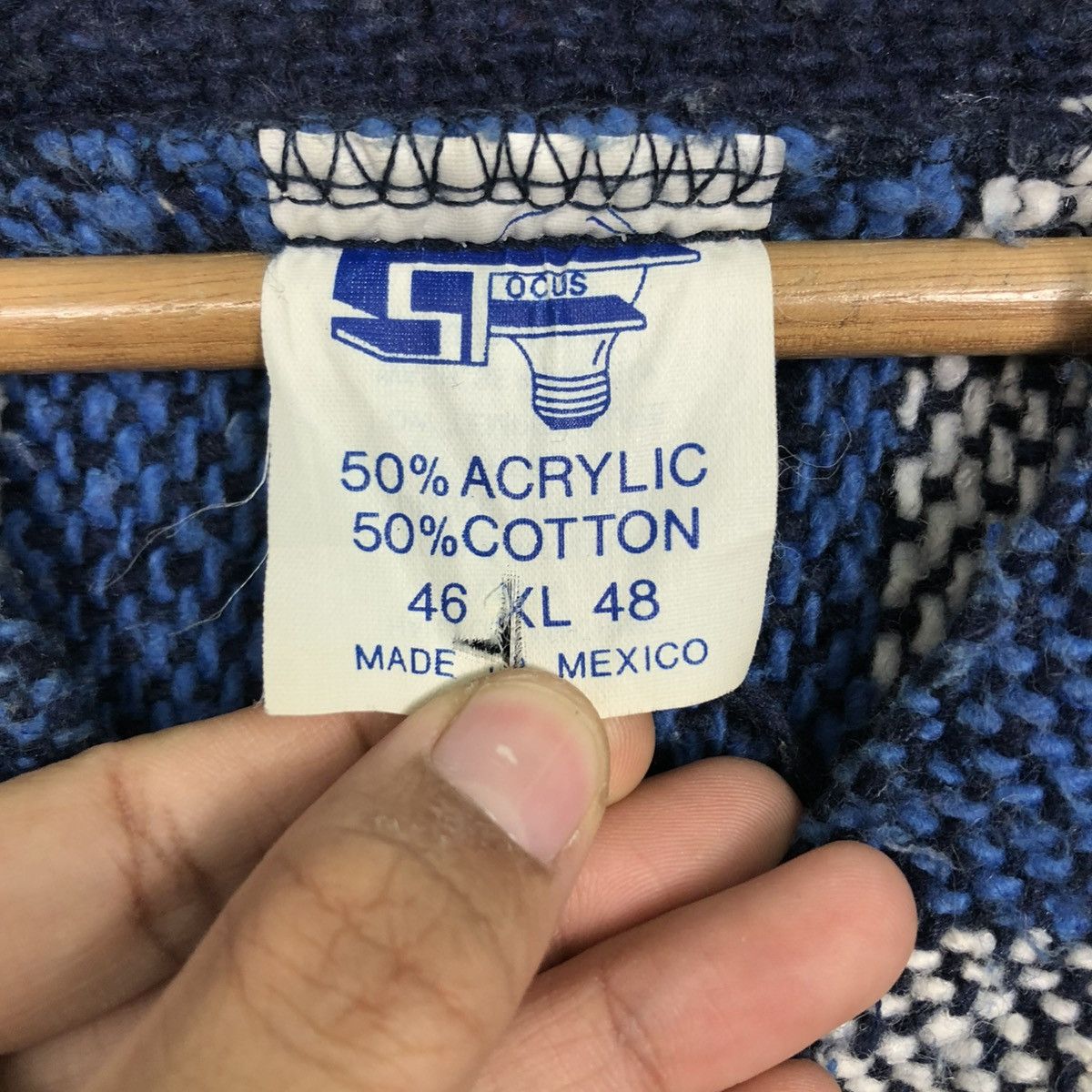 Japanese Brand 🔥VINTAGE BAJA HOODIE STRIPED DESIGN WOOL MEXICO FABRIC Size US XL / EU 56 / 4 - 20 Thumbnail
