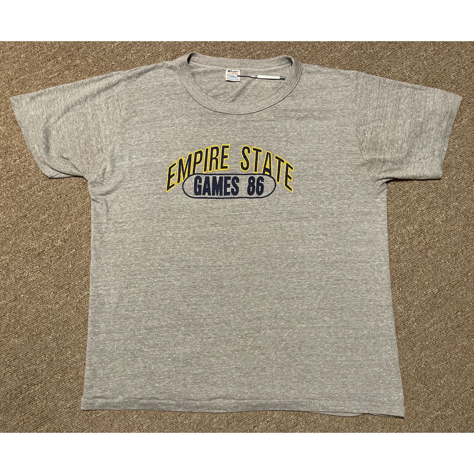 Vintage 80s 1986 XL Champion Empire State Games New York Sin