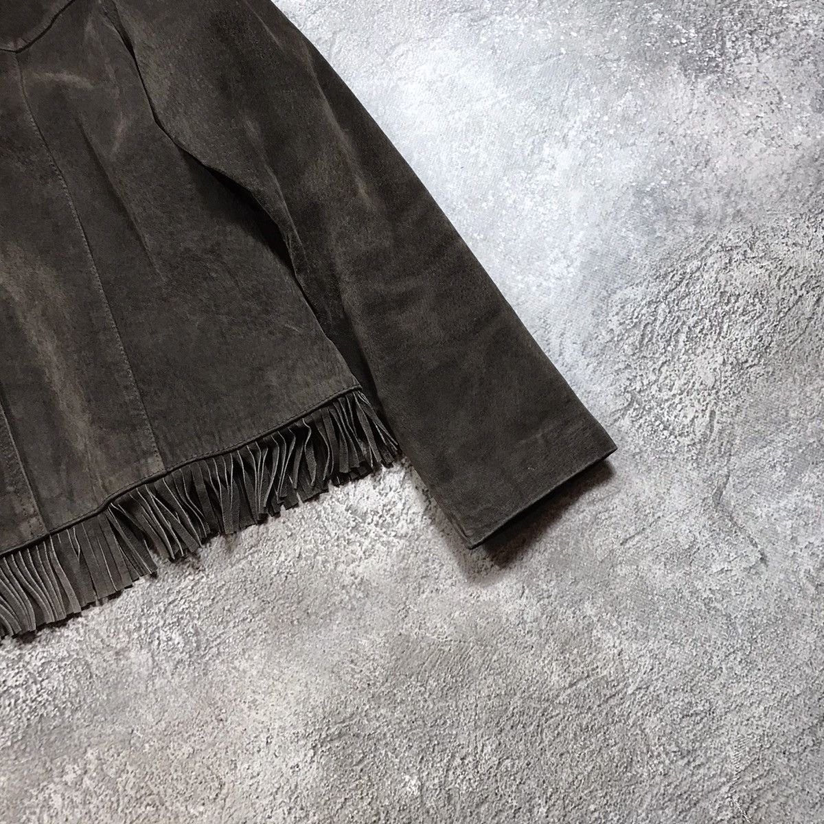 Vintage Vintage Y2K Suede Fringe Jacket Grunge Streetwear Black L Size L / US 10 / IT 46 - 5 Thumbnail