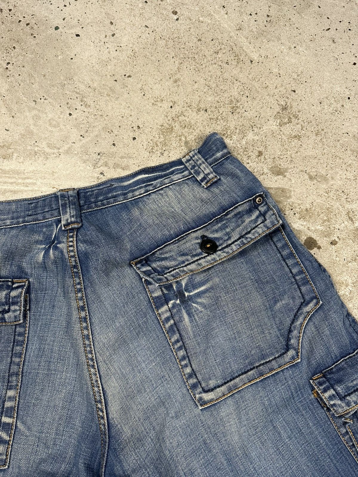 Japanese Brand Vintage Y2K Take Two Upgrade Cargo Denim Shorts Jeans Japan Size US 32 / EU 48 - 10 Thumbnail