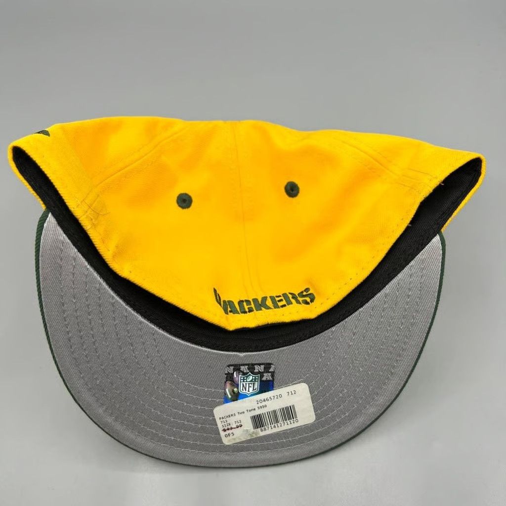 New Era Green Bay Packers Hat Men 7 1/2 59Fifty New Era Fitted Cap Size ONE SIZE - 6 Thumbnail