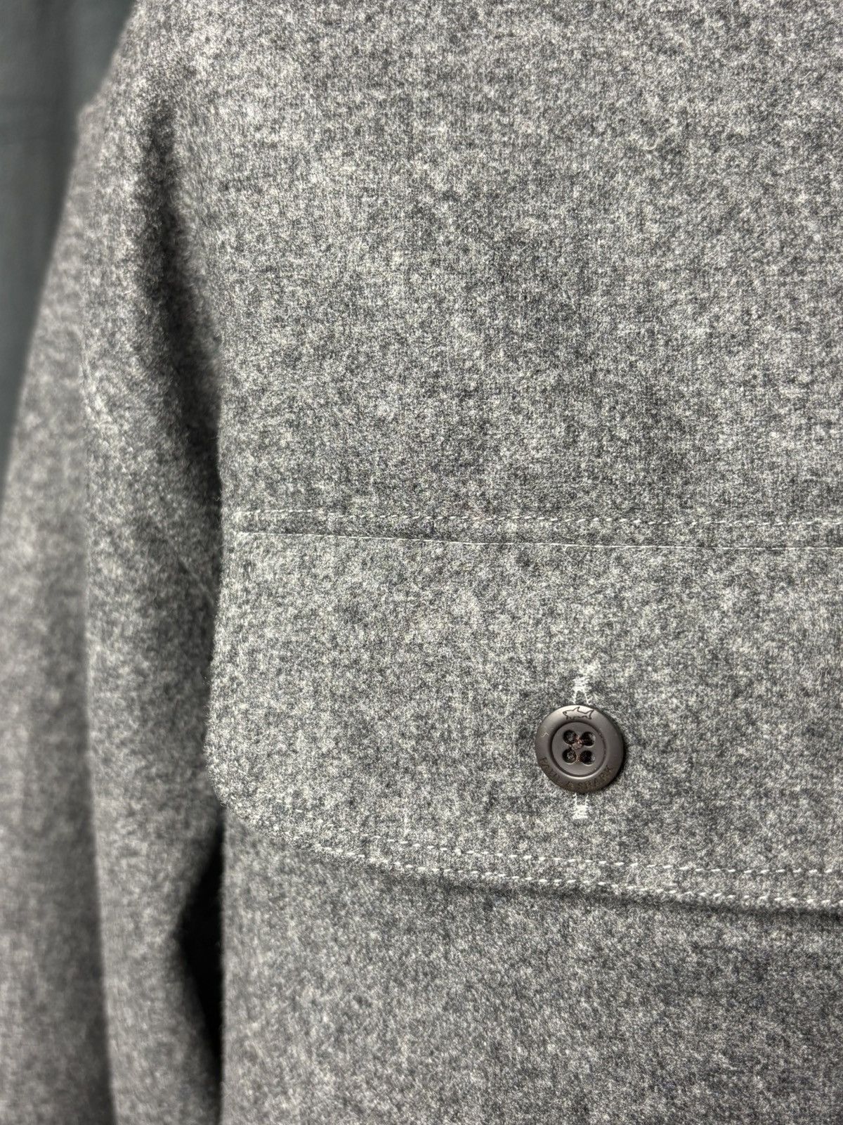Paul & Shark Paul & Shark Yachting Grey Wool Button Up Shirt Flannel Size US XL / EU 56 / 4 - 4 Thumbnail