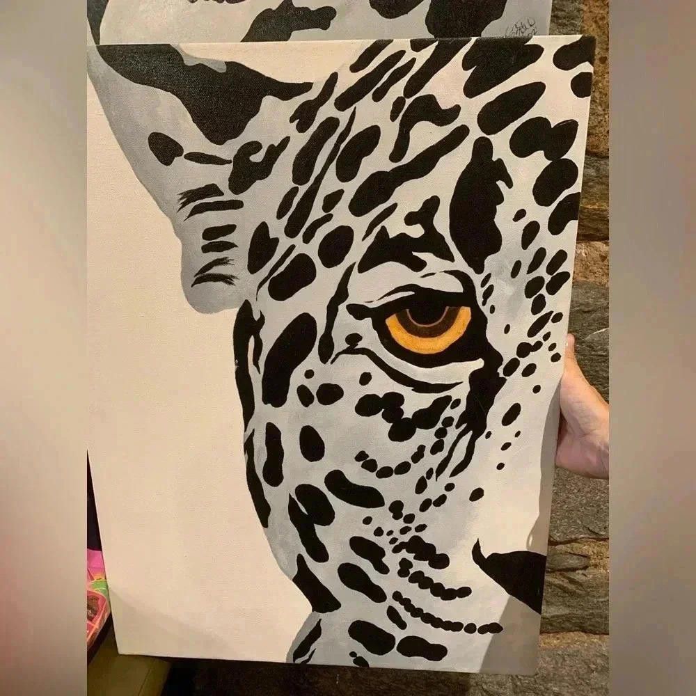 Designer Striking Leopard Art Canvas Size ONE SIZE - 1 Preview