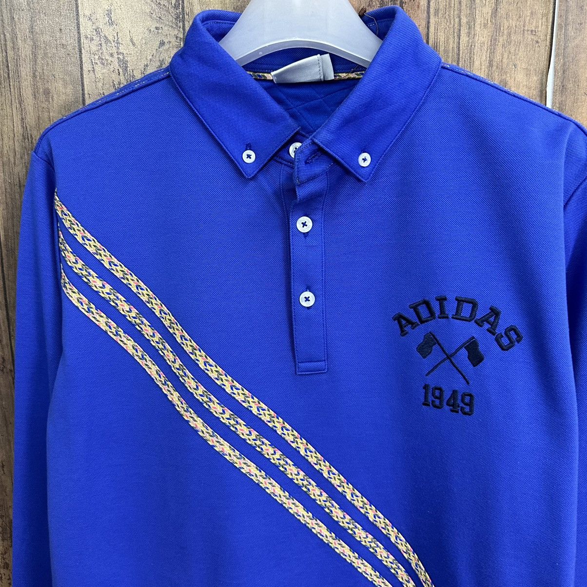 Adidas Adidas Three Stripes Long Sleeve Polo A801 Size US L / EU 52-54 / 3 - 2 Thumbnail