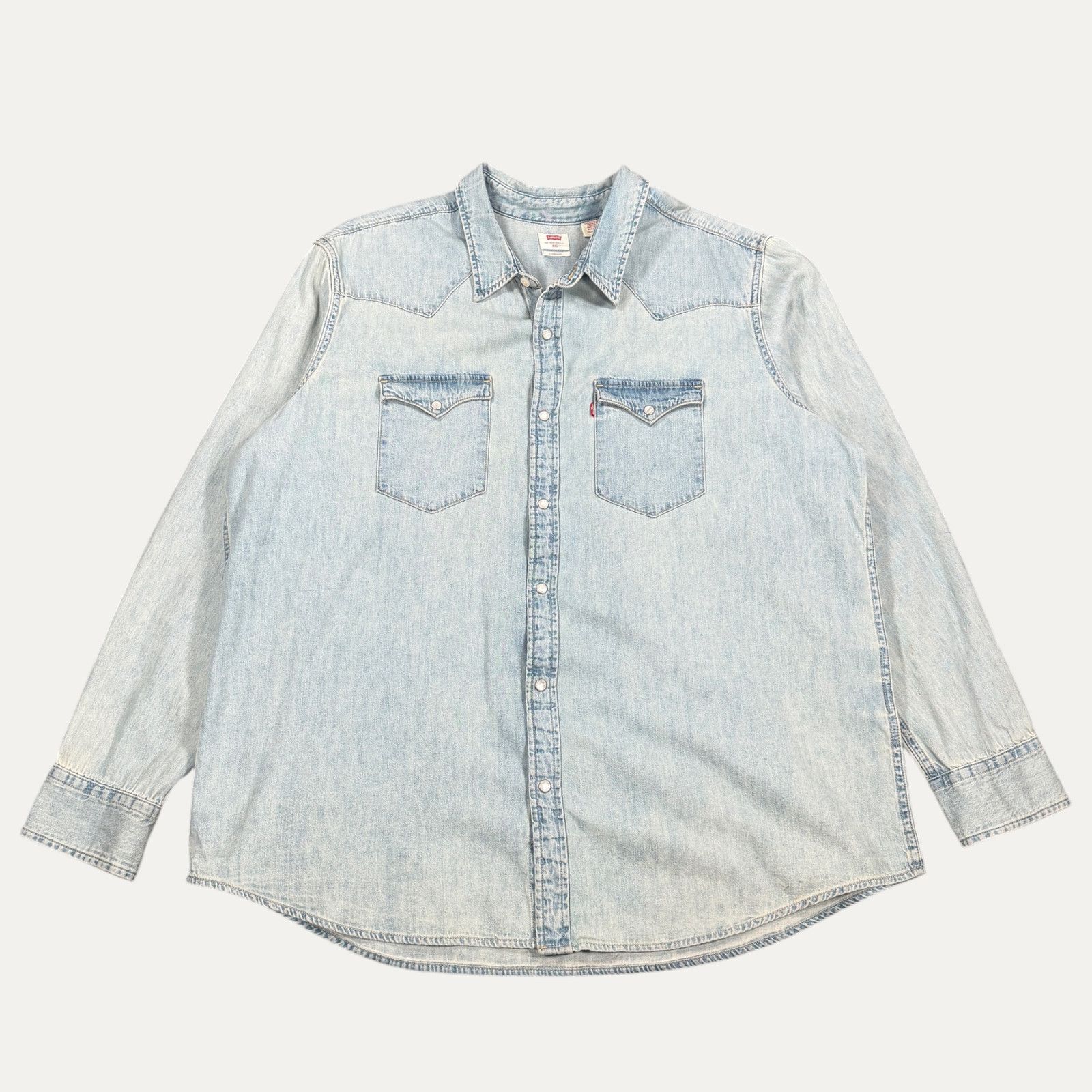 Levi's Vintage Levis Pearl Snap Button Up Denim Shirt Size US XXL / EU 58 / 5 - 1 Thumbnail