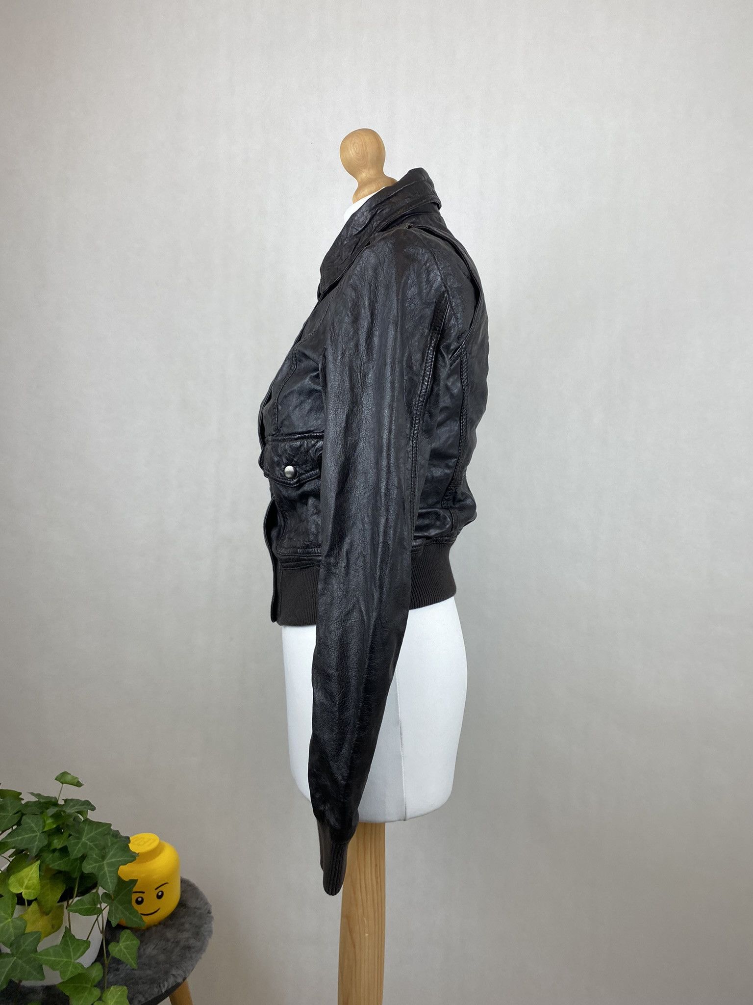 Genuine Leather × Vintage real leather cropped jacket genuine Size S / US 4 / IT 40 - 7 Thumbnail