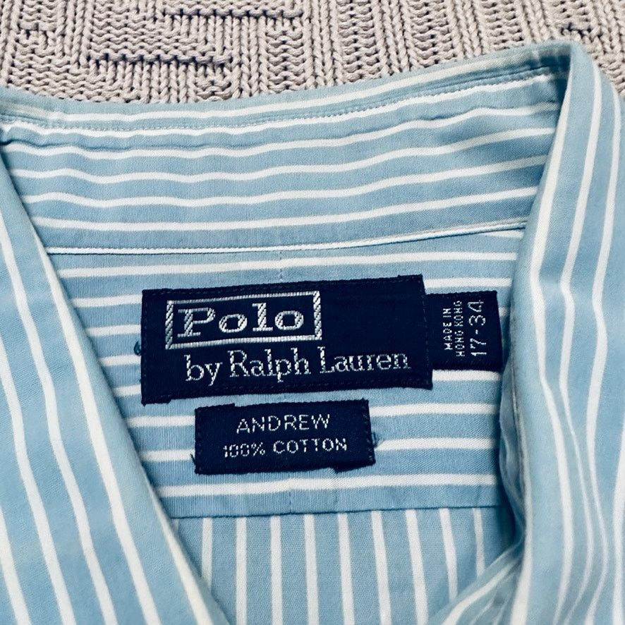 Polo Ralph Lauren Polo Ralph Lauren blue striped Andrew button down Size US XL / EU 56 / 4 - 5 Thumbnail