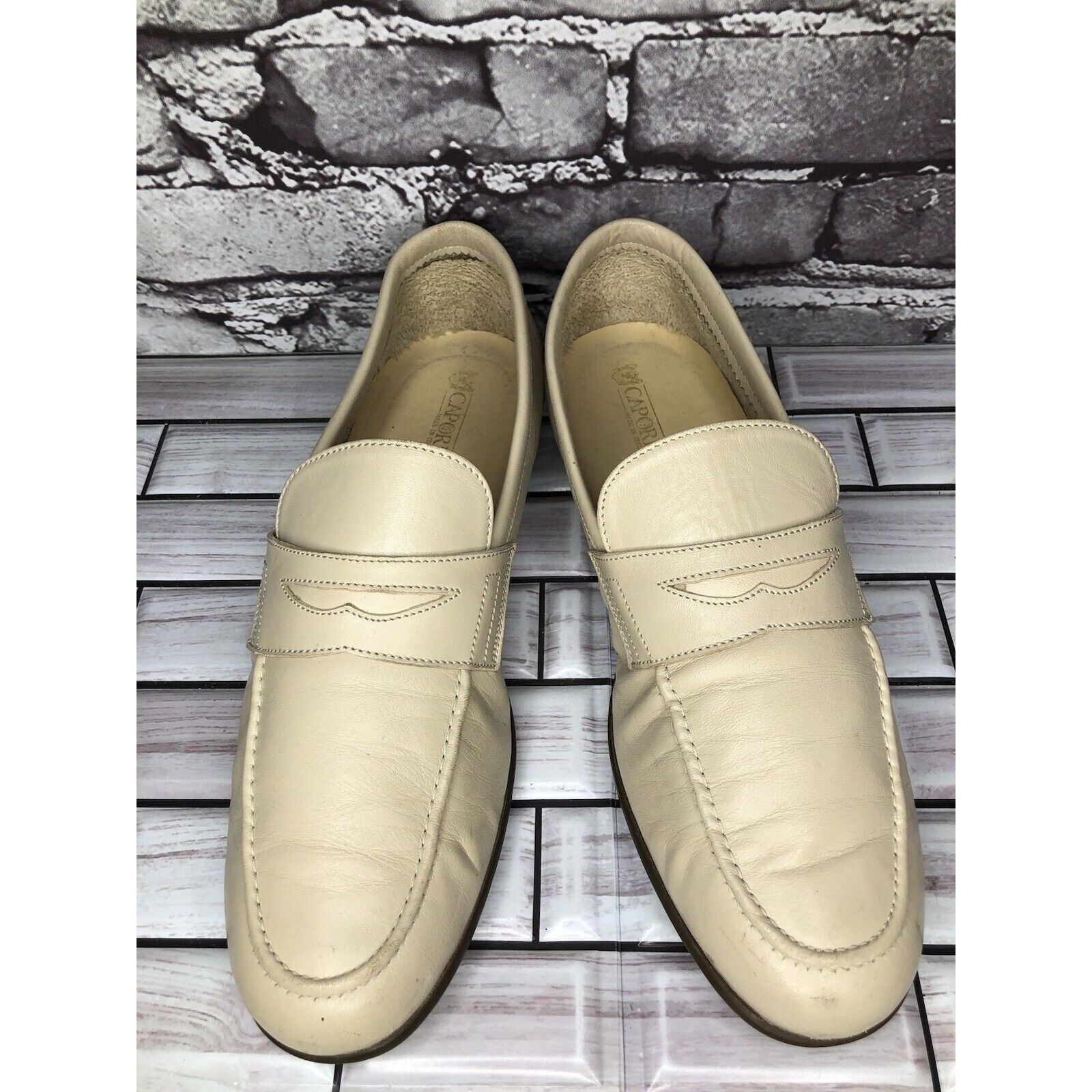 Other Caporicci Ivory Leather Casual Penny Loafers Driving Shoes M Size US 9 / EU 42 - 16 Thumbnail