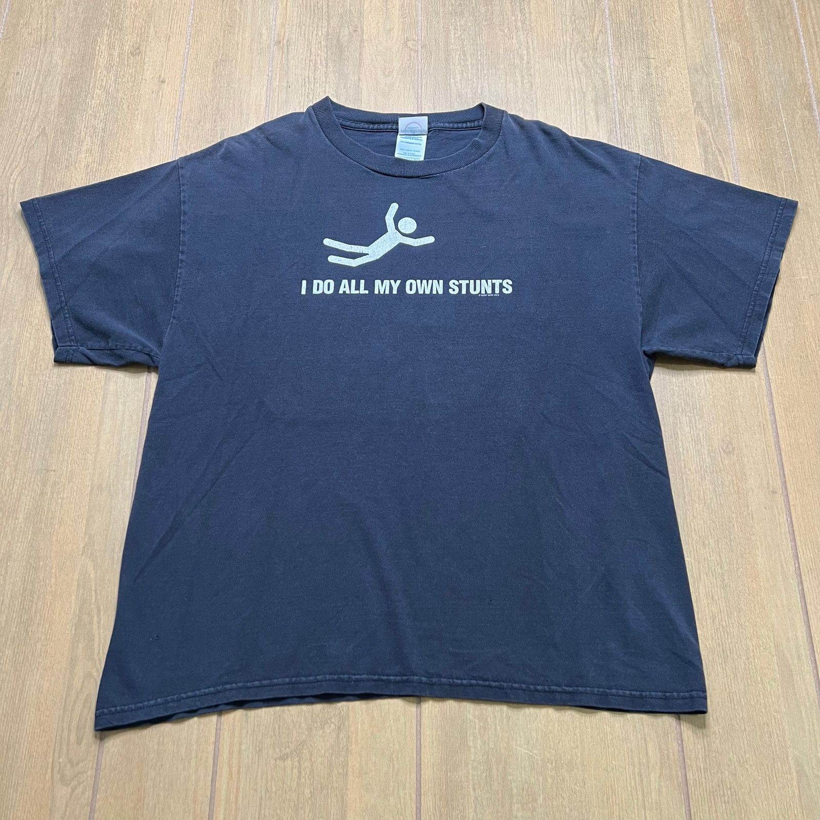 Delta Vintage 90s I Do All My Own Stunts Graphic Quote Men Sz L Size US L / EU 52-54 / 3 - 2 Thumbnail