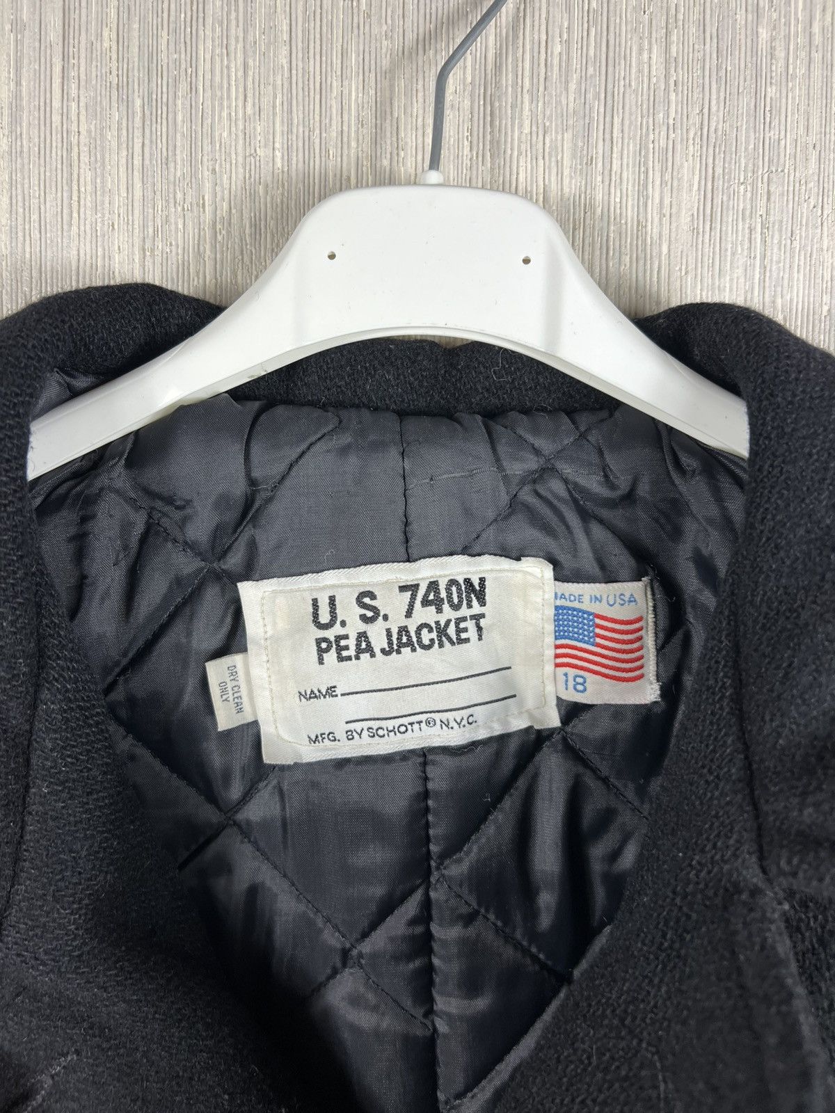 Schott Vintage U.S. 740N Pea Jacket double breasted wool coat retro Size US M / EU 48-50 / 2 - 10 Thumbnail