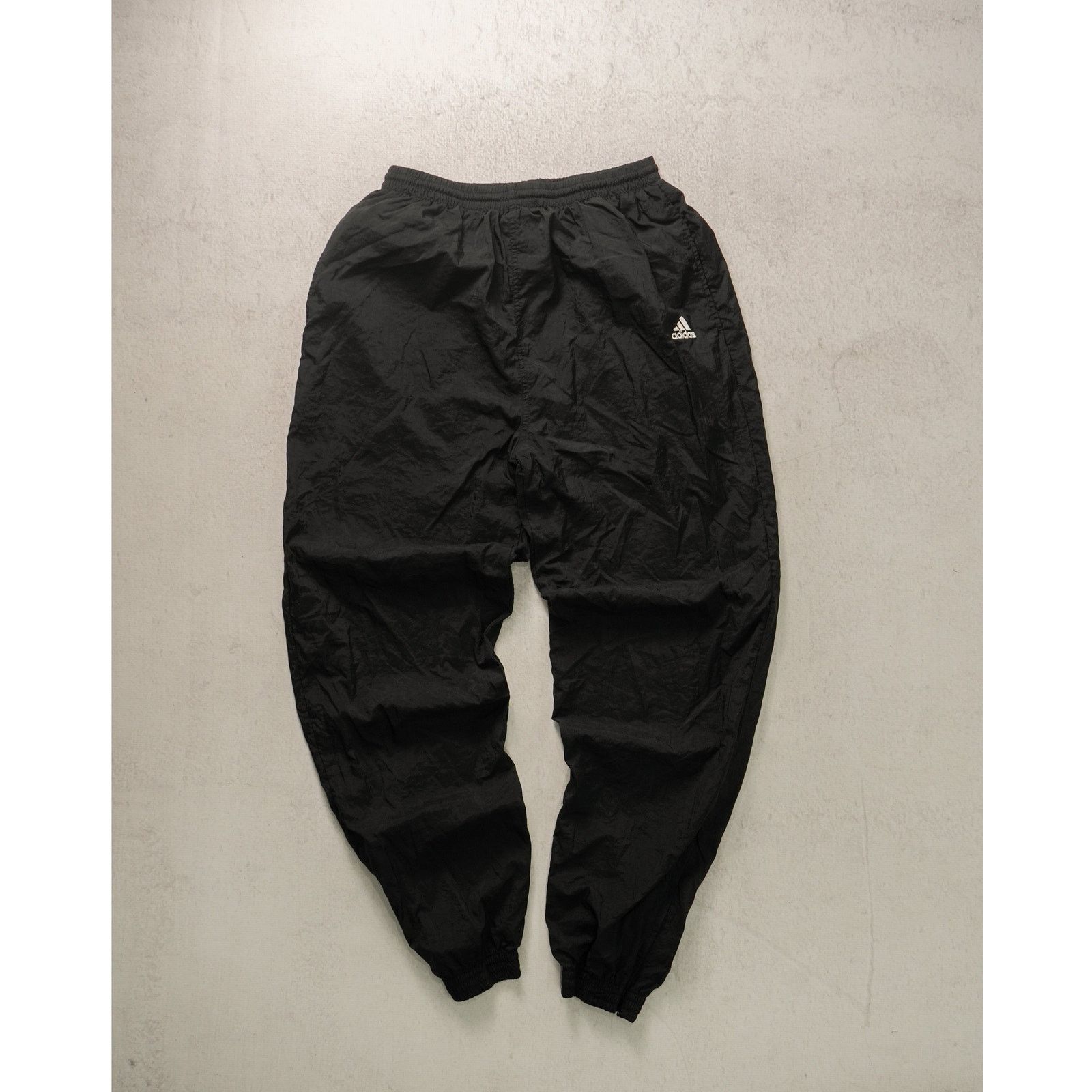 Adidas Vintage 90s Adidas Black Cuffed Track Pants - Men's Large Size US 28 / EU 44 - 1 Thumbnail