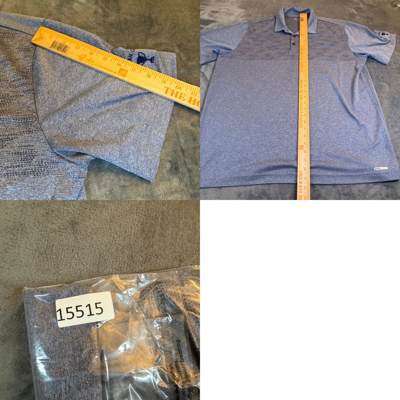 Vintage OGIO Golf Polo Shirt 2XL Mens Short Sleeve Blue Geometric Embroidered Logo Casual Activewear Shirt Size US XXL / EU 58 / 5 - 8 Thumbnail