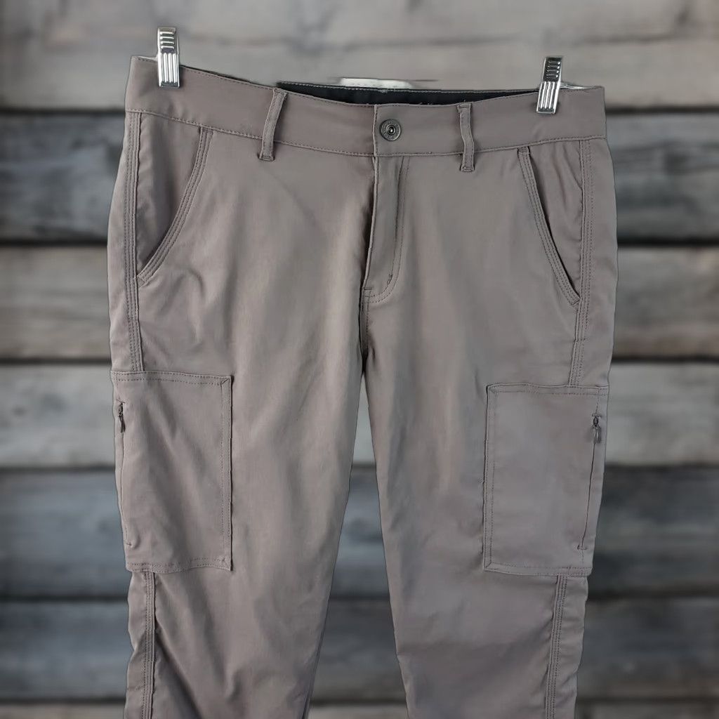 Prana Prana Womens Jogger Pants Sz 8 Gray Sky Cannon Mid Rise Cargo Pockets Fashion Pants Women Wide-Coverage Casual Pants Size 30" / US 8 / IT 44 - 1 Thumbnail