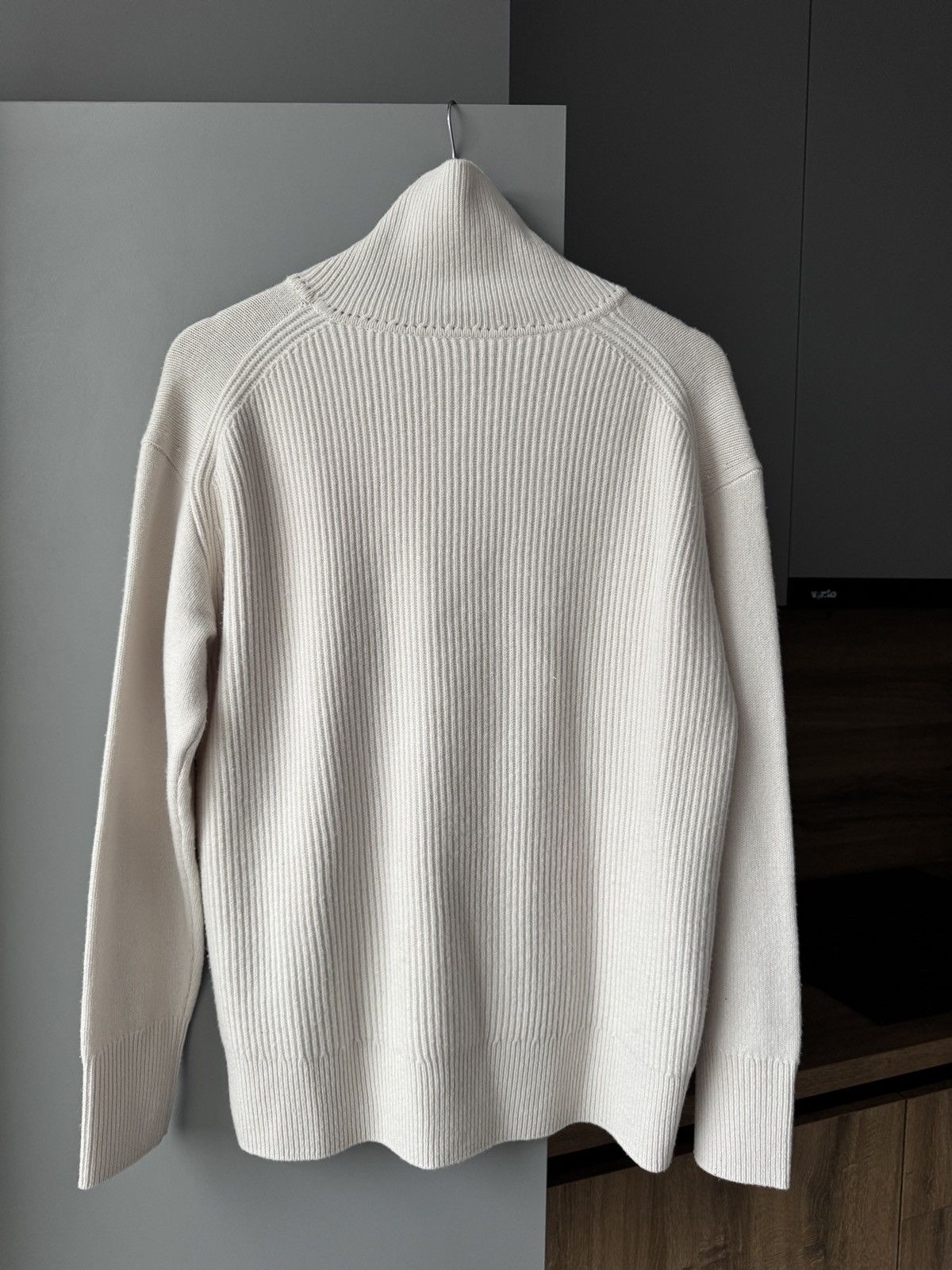 Joseph Joseph Knitted 100% Merino Wool Beige High Neck Sweater Size S / US 4 / IT 40 - 4 Thumbnail