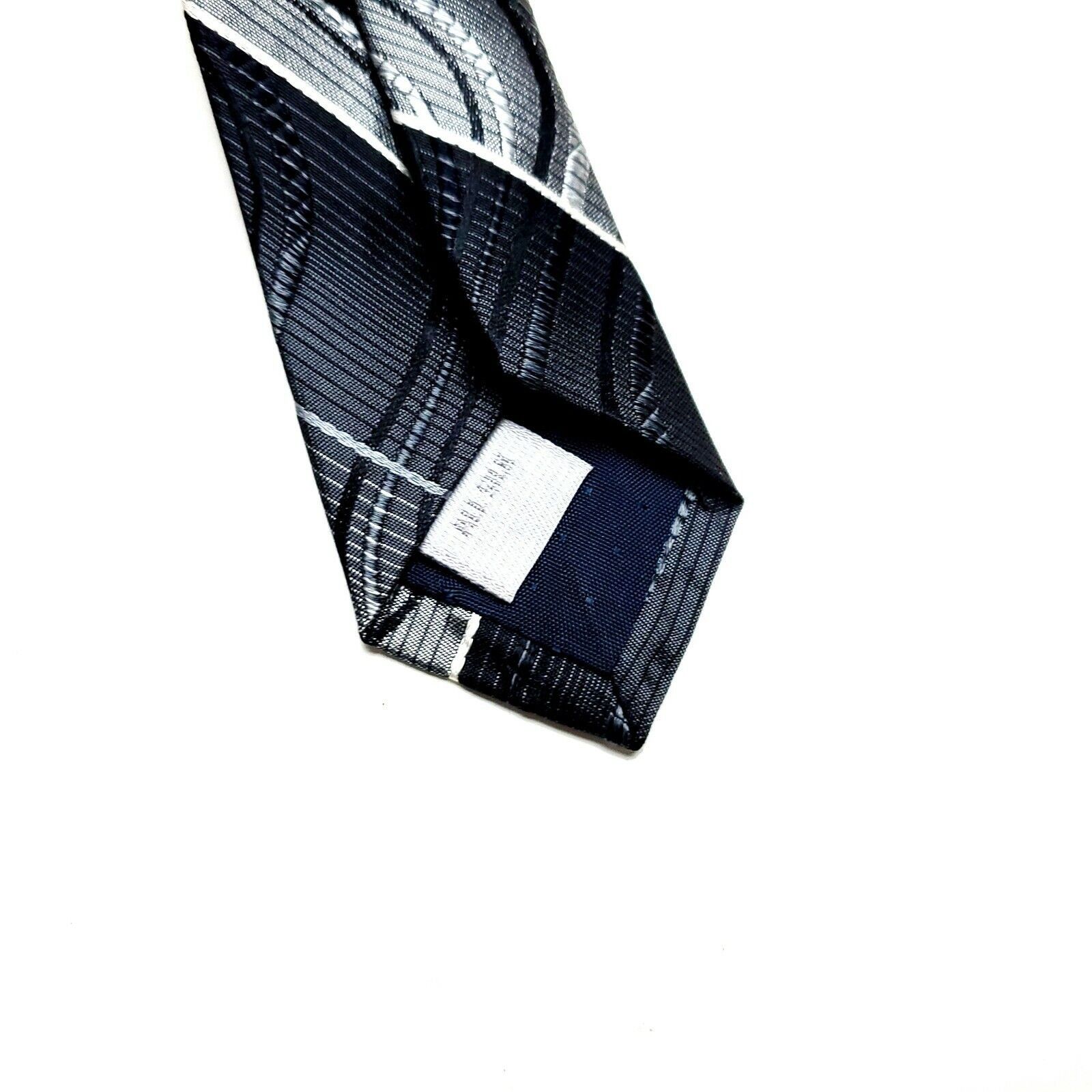 Pierre Cardin Pierre Cardin Silk Tie Woven Gray Abstract Wide Size ONE SIZE - 4 Thumbnail
