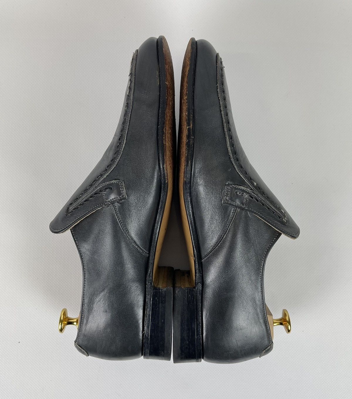 Loake Loake England Slip On Loafers Casual Leather Shoes Grey Size US 9.5 / EU 42-43 - 6 Thumbnail