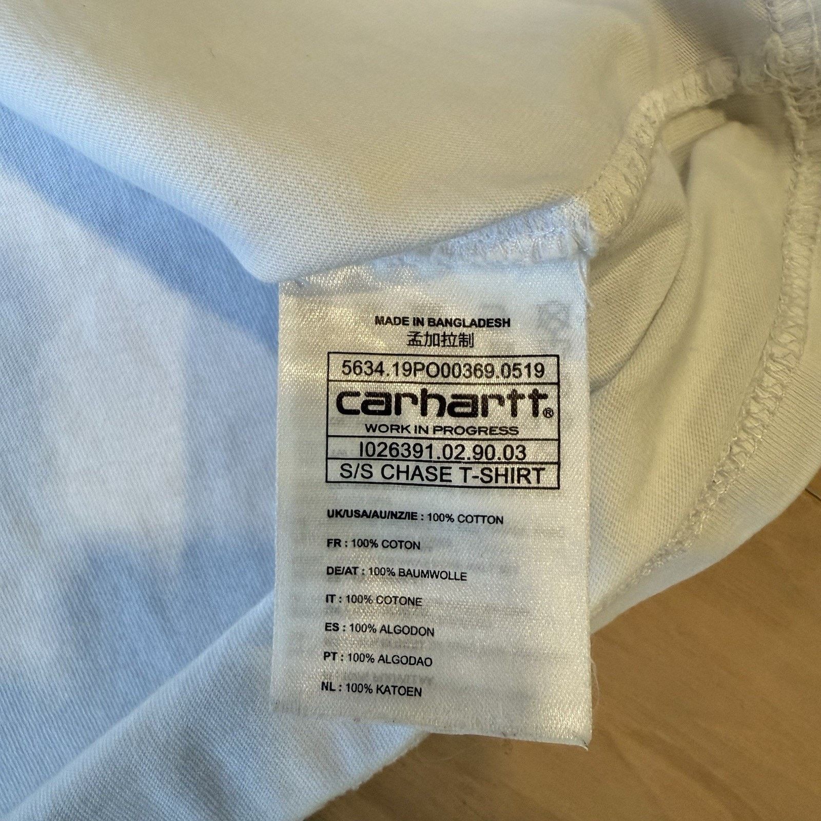 Carhartt Wip Carhartt WIP Chase Shirt Large White Minimalist New York Size US L / EU 52-54 / 3 - 5 Thumbnail