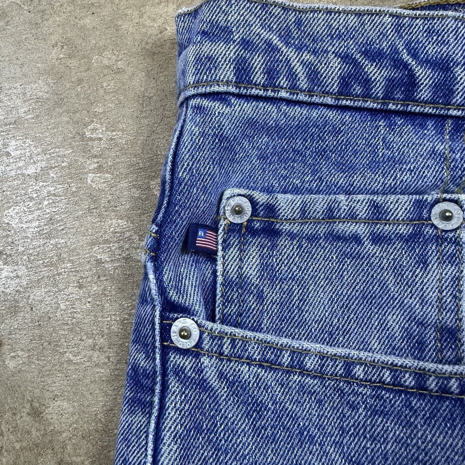 Ralph Lauren × Vintage Vintage Baggy Polo Jeans Co Jeans Size US 38 / EU 54 - 4 Thumbnail