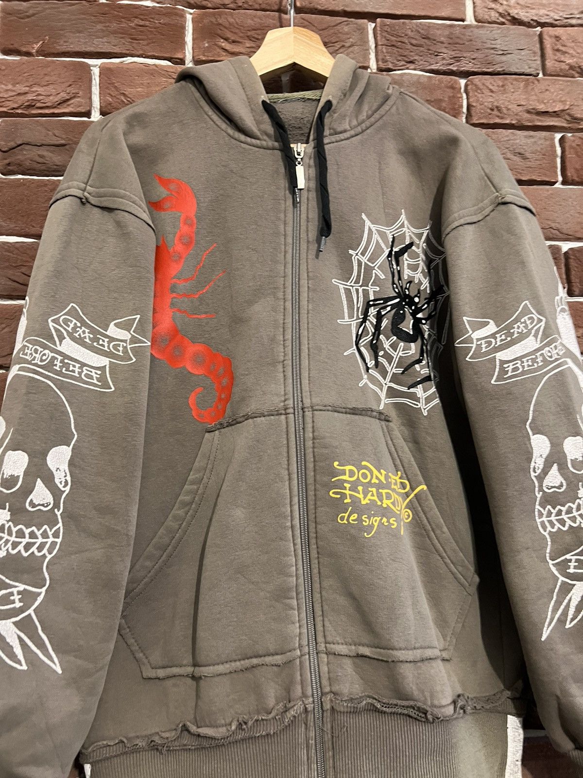 Christian Audigier Rare Ed Hardy Christian Audigier Y2K Drip Spider Web Hoodie Size US M / EU 48-50 / 2 - 4 Thumbnail