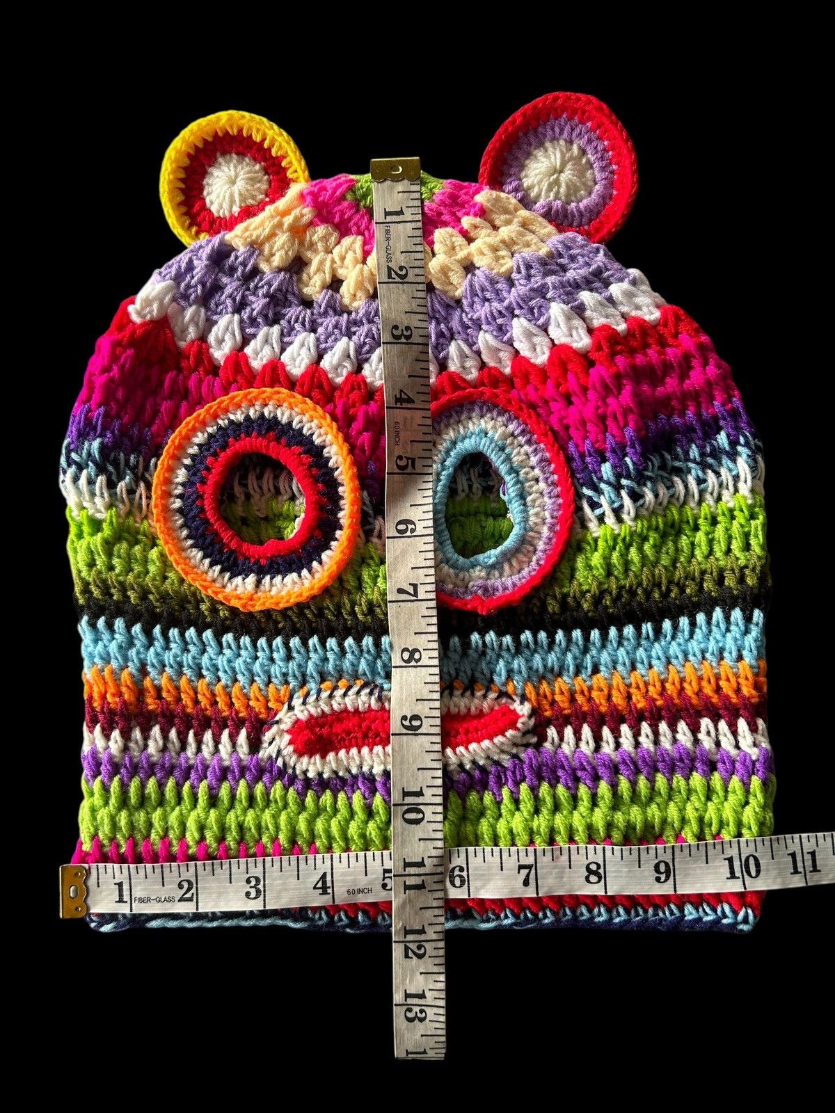 Japanese Brand × Kapital × Vintage Very Rare Crochet Knitted Handmade Balaclava Masked ☠️☠️ Size ONE SIZE - 10 Thumbnail
