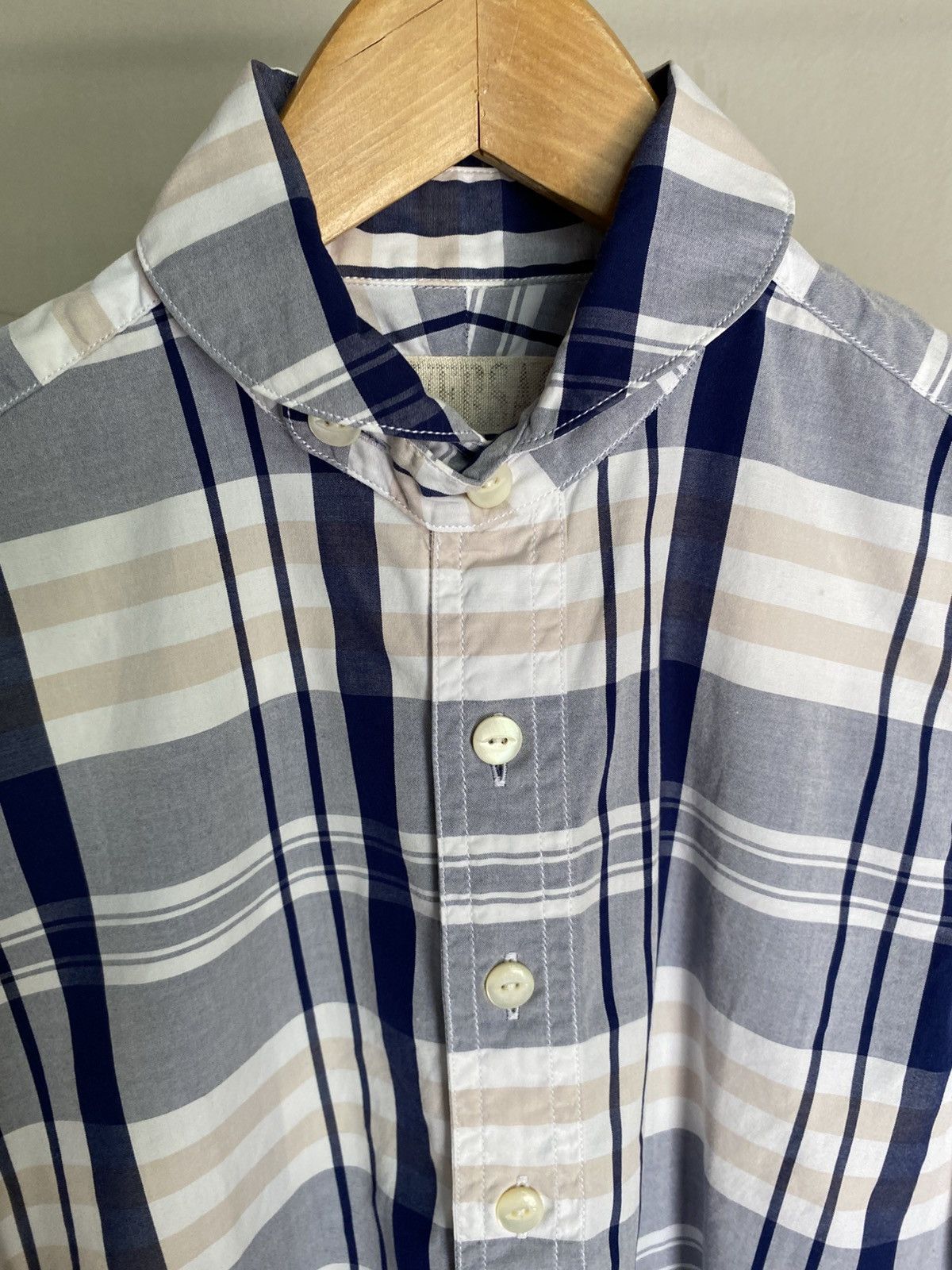 Haversack HAVERSACK Blue-White-Grey Plaid Short-Sleeve Shirt Size US S / EU 44-46 / 1 - 12 Thumbnail